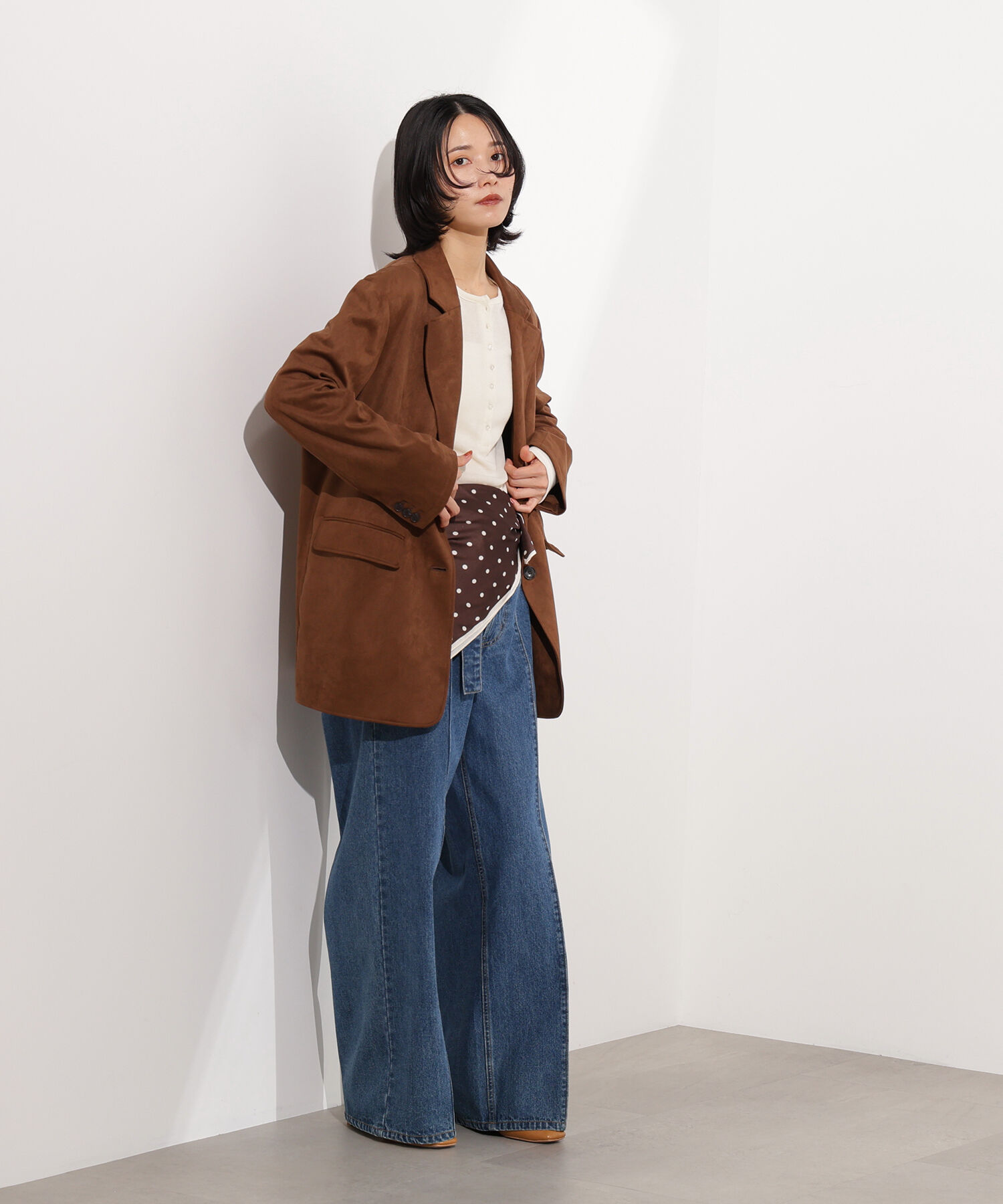  「フェイクスウェードシングルブレストジャケット」|その他|