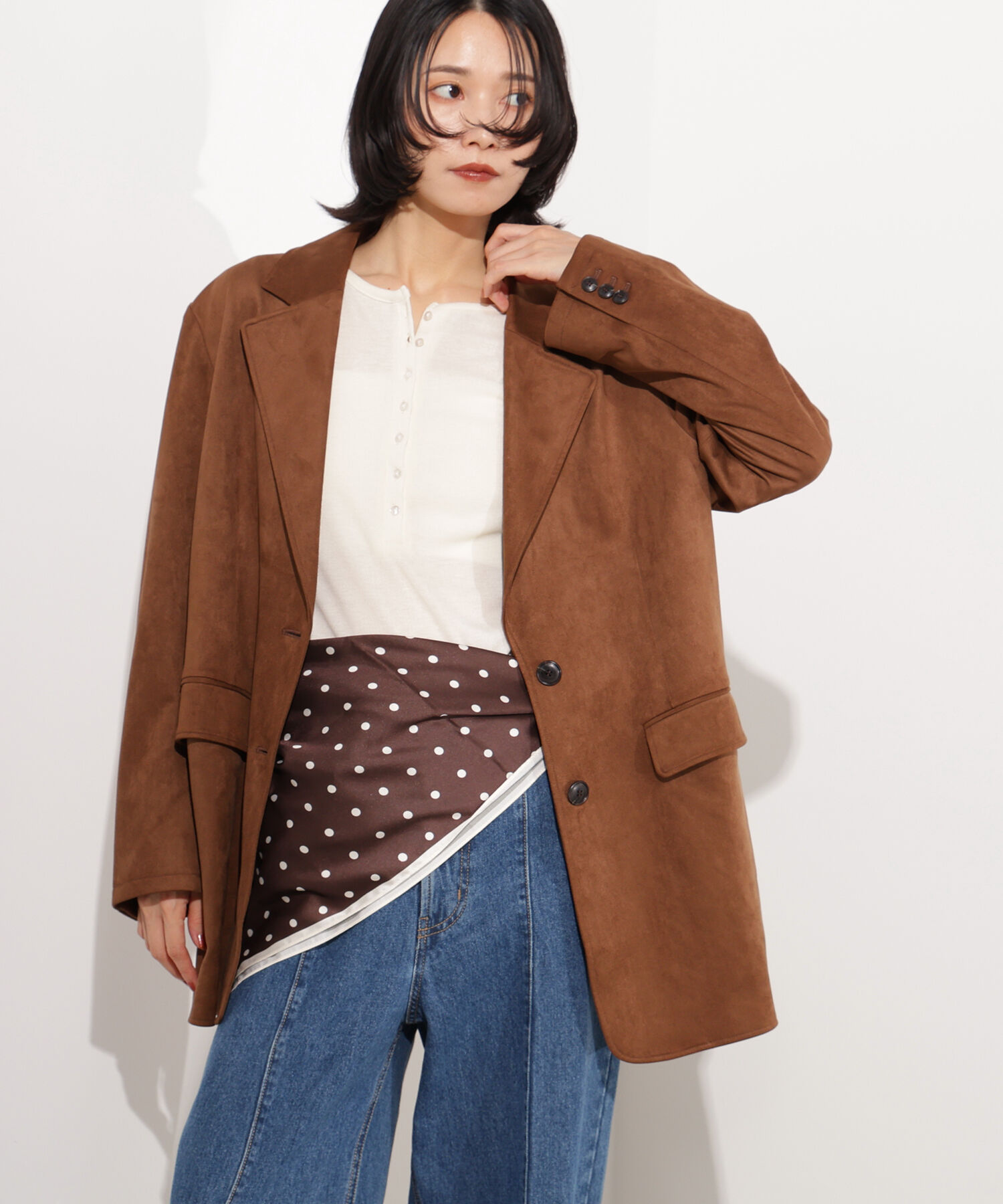  「フェイクスウェードシングルブレストジャケット」|その他|