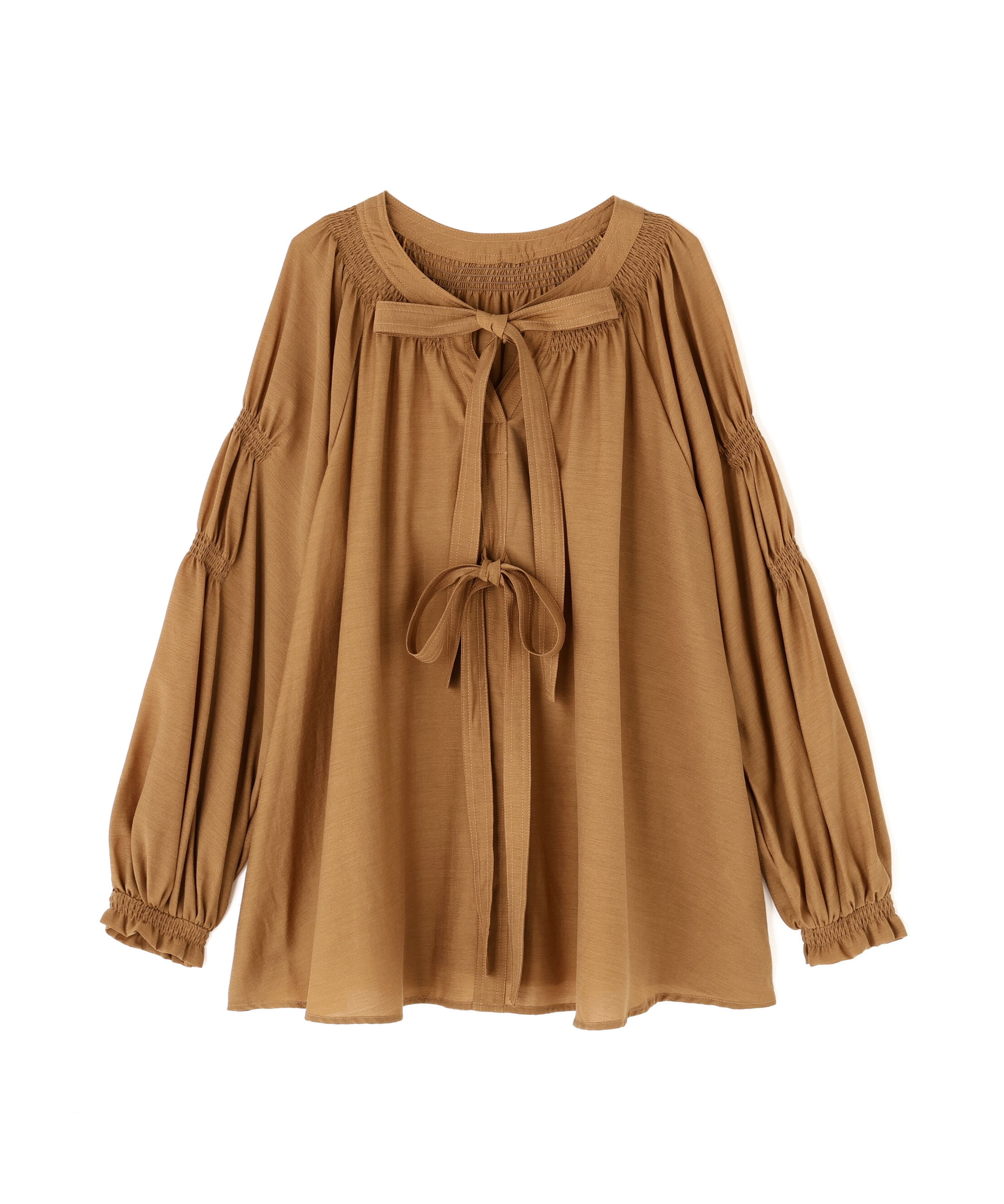  「2wayダブルリボンチュニックブラウス」|シャツ・ブラウス|