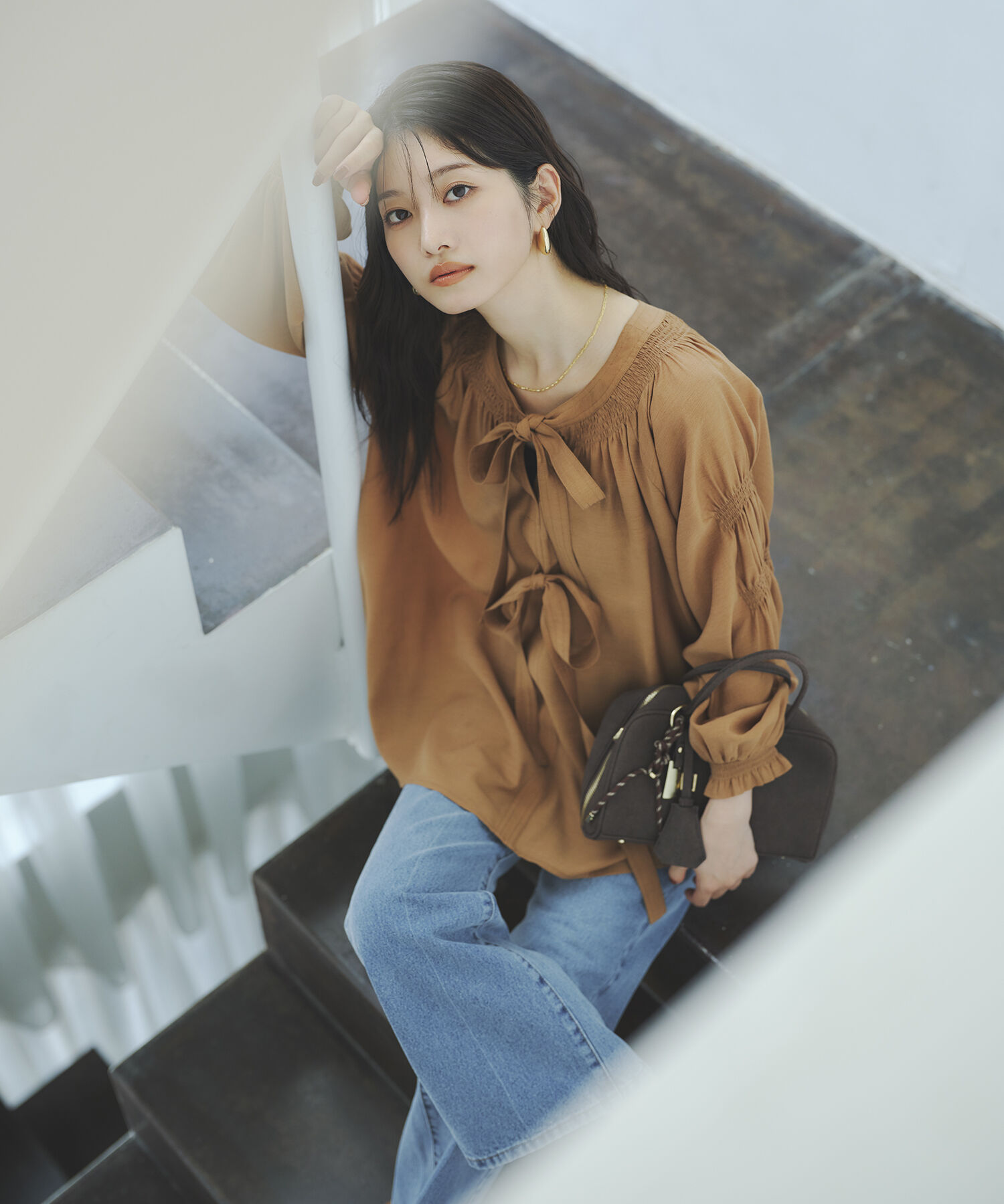  「2wayダブルリボンチュニックブラウス」|シャツ・ブラウス|