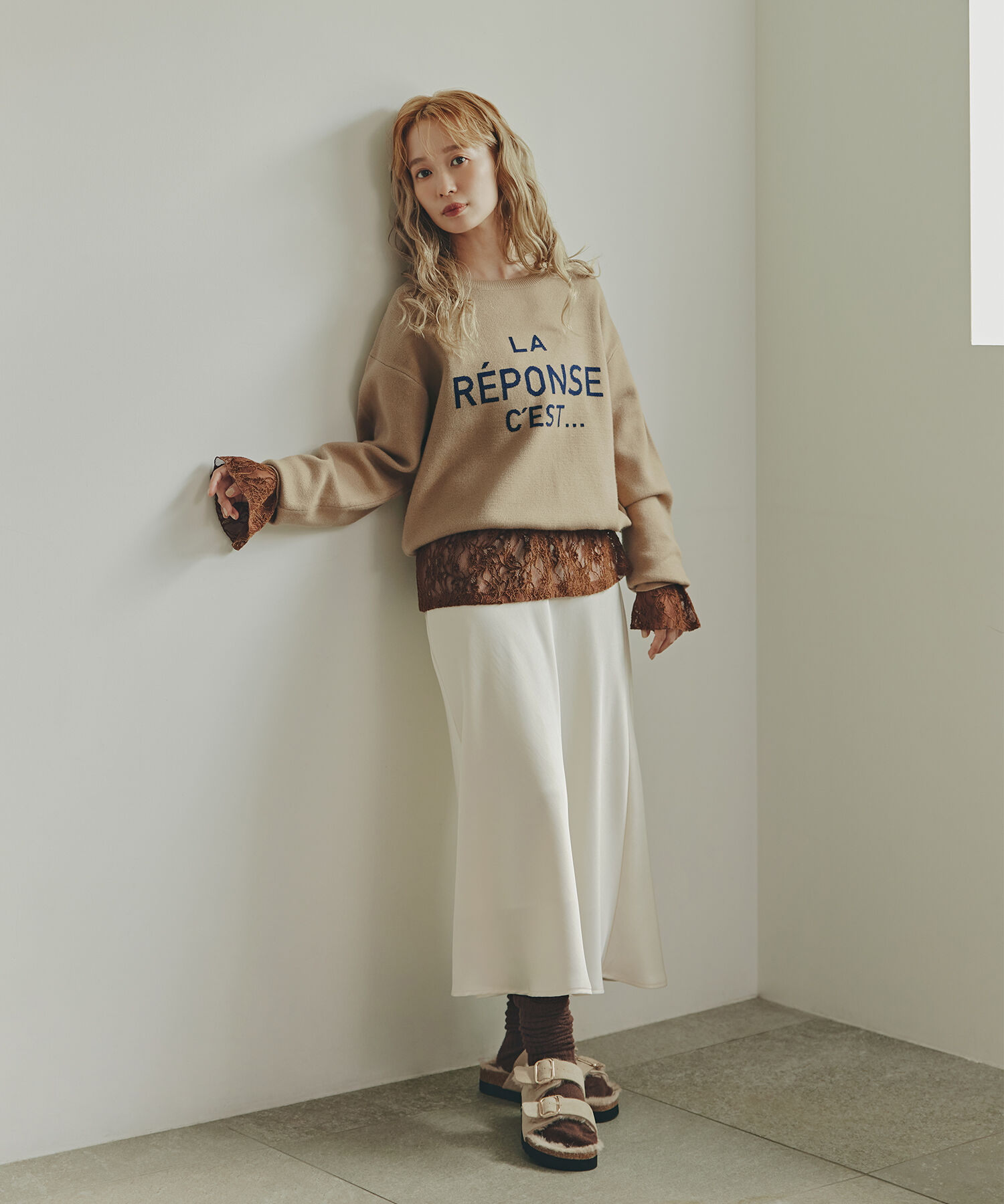  「サテンナロースカート」|スカート|