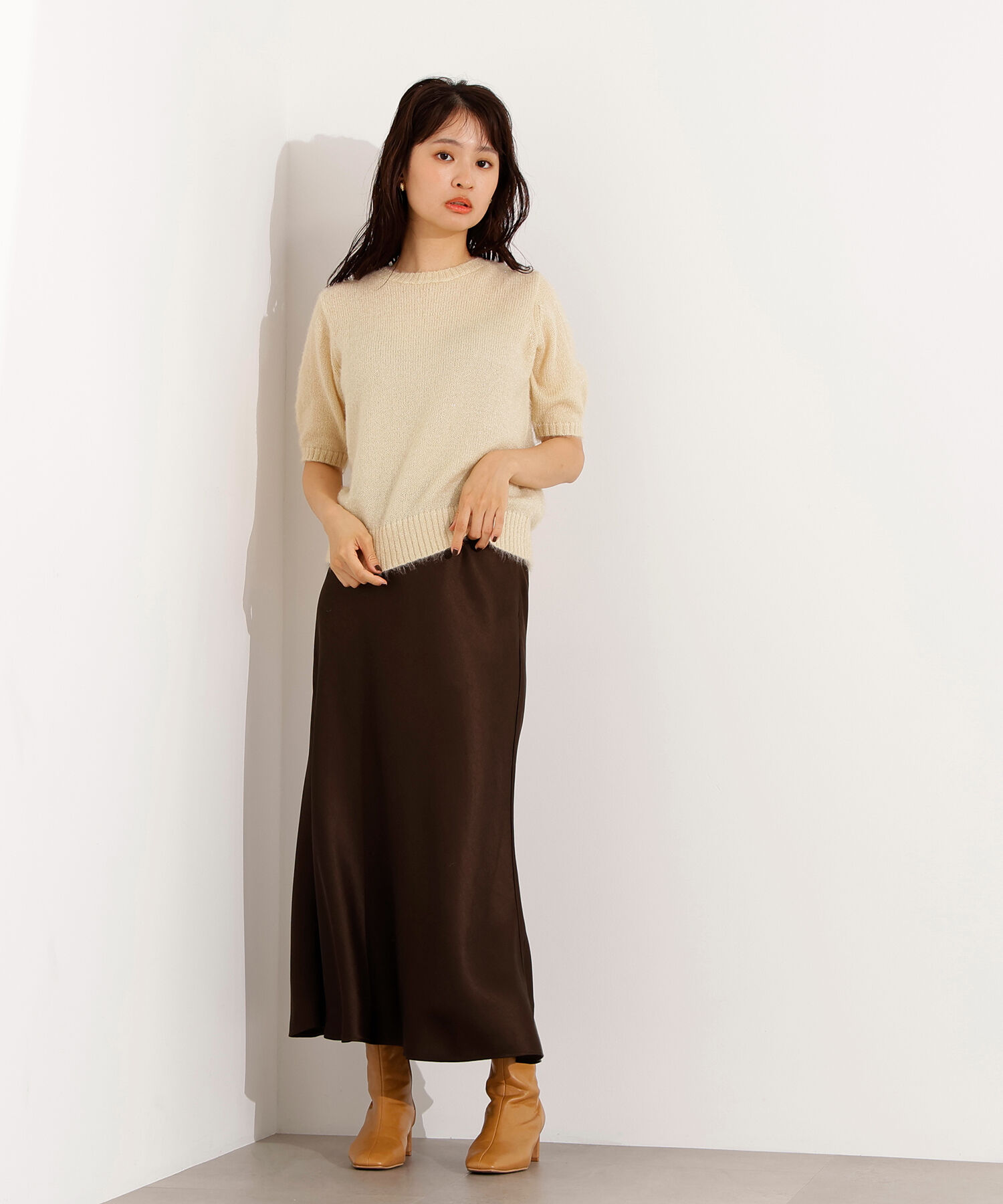  「サテンナロースカート」|スカート|