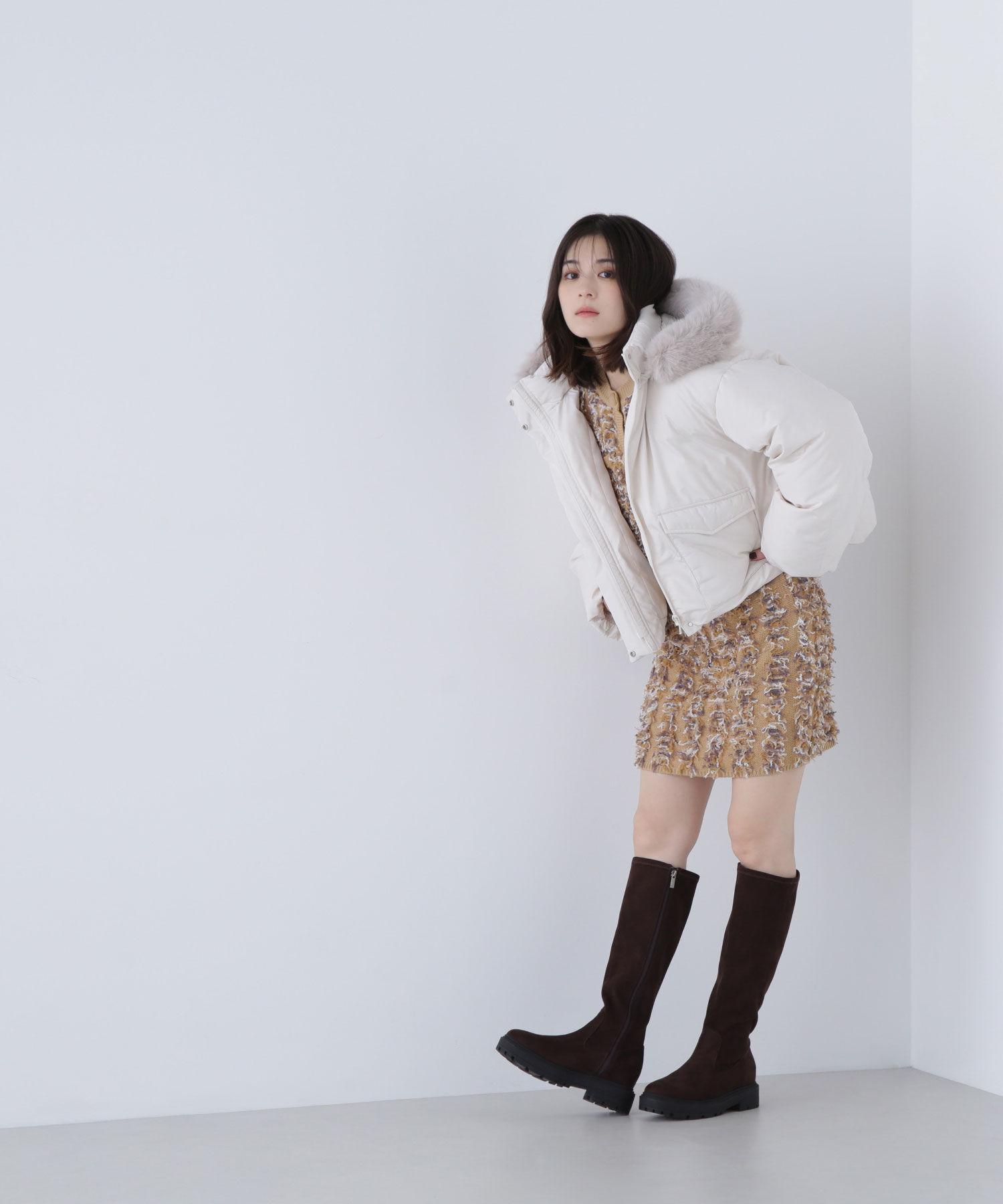  「フードファーショートダウン」|ブルゾン・スタジャン|