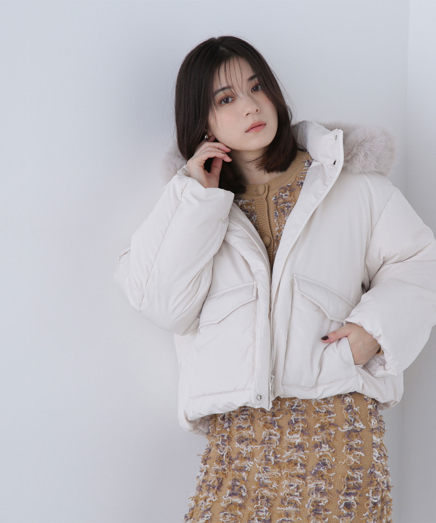  「フードファーショートダウン」|ブルゾン・スタジャン|