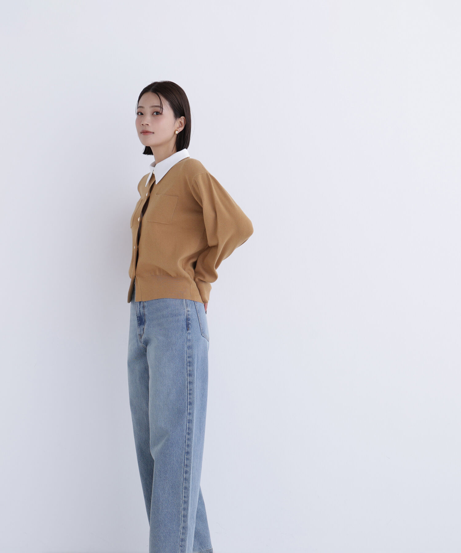  「2wayカラーニットジャケット」|ニット・セーター|