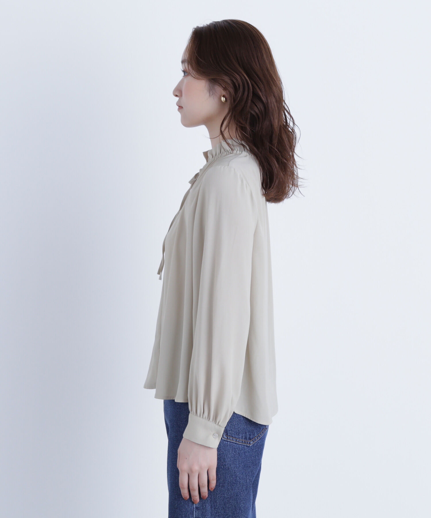  「フリルネックリボンブラウス」|シャツ・ブラウス|