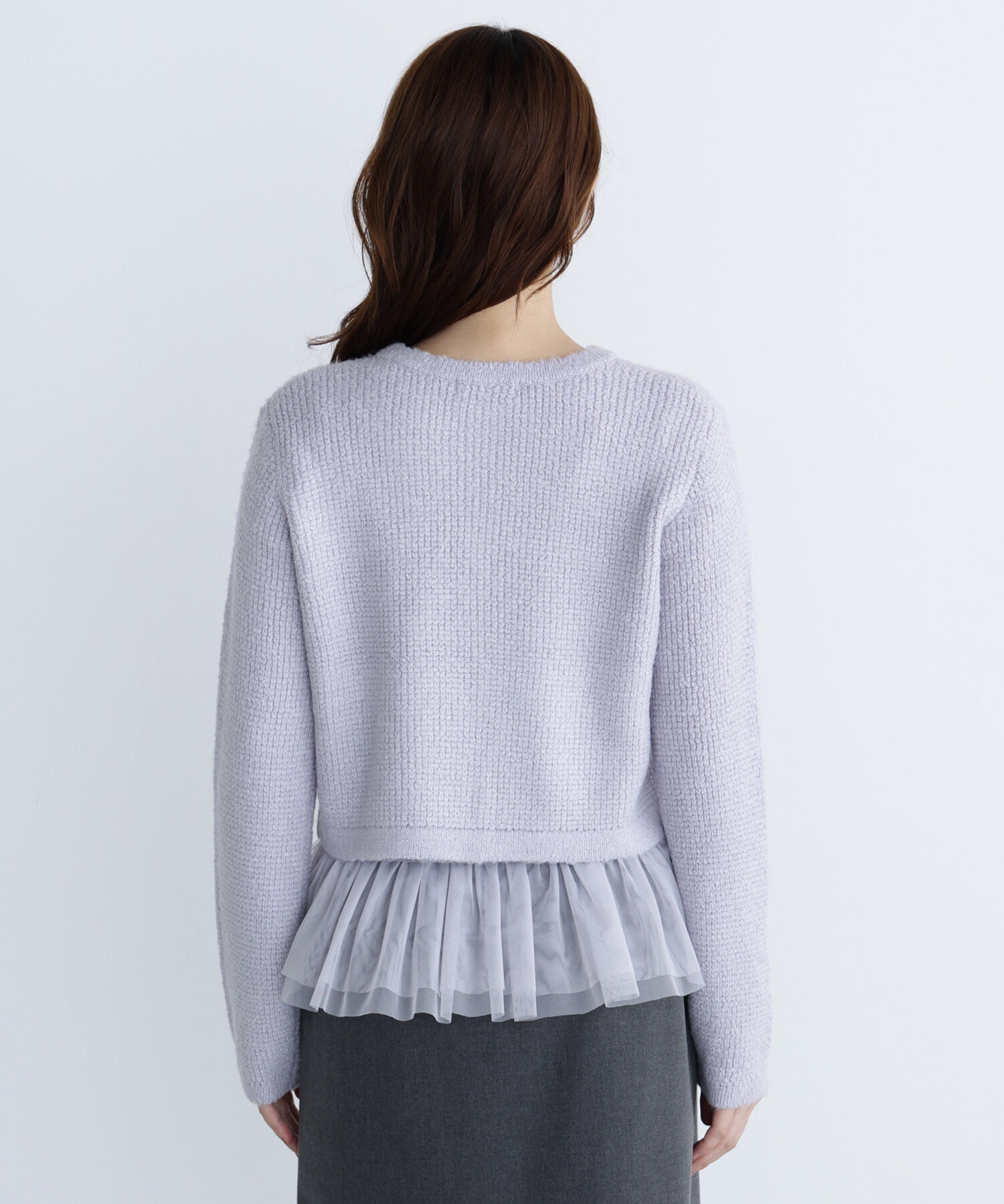  「チュールペプラムニットアンサンブル」|ニット・セーター|