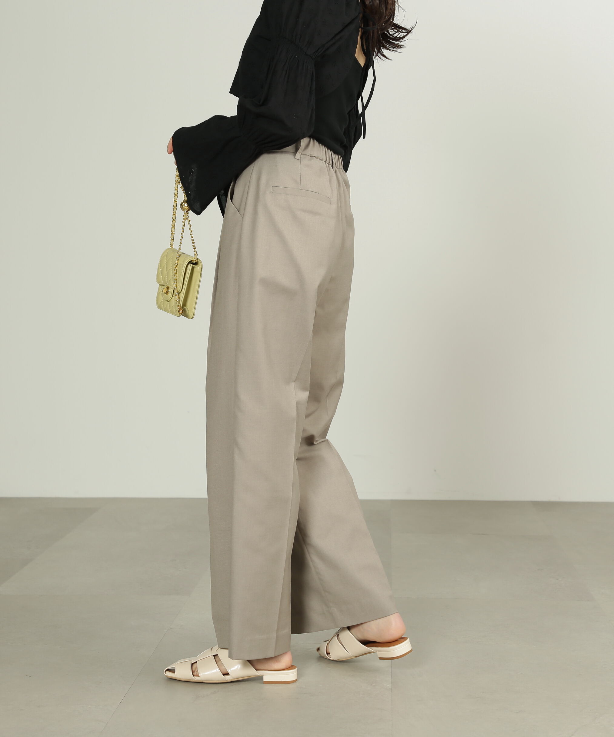  「[低身長サイズ/Sシリーズ]ストレートワイドタックパンツ」|その他|