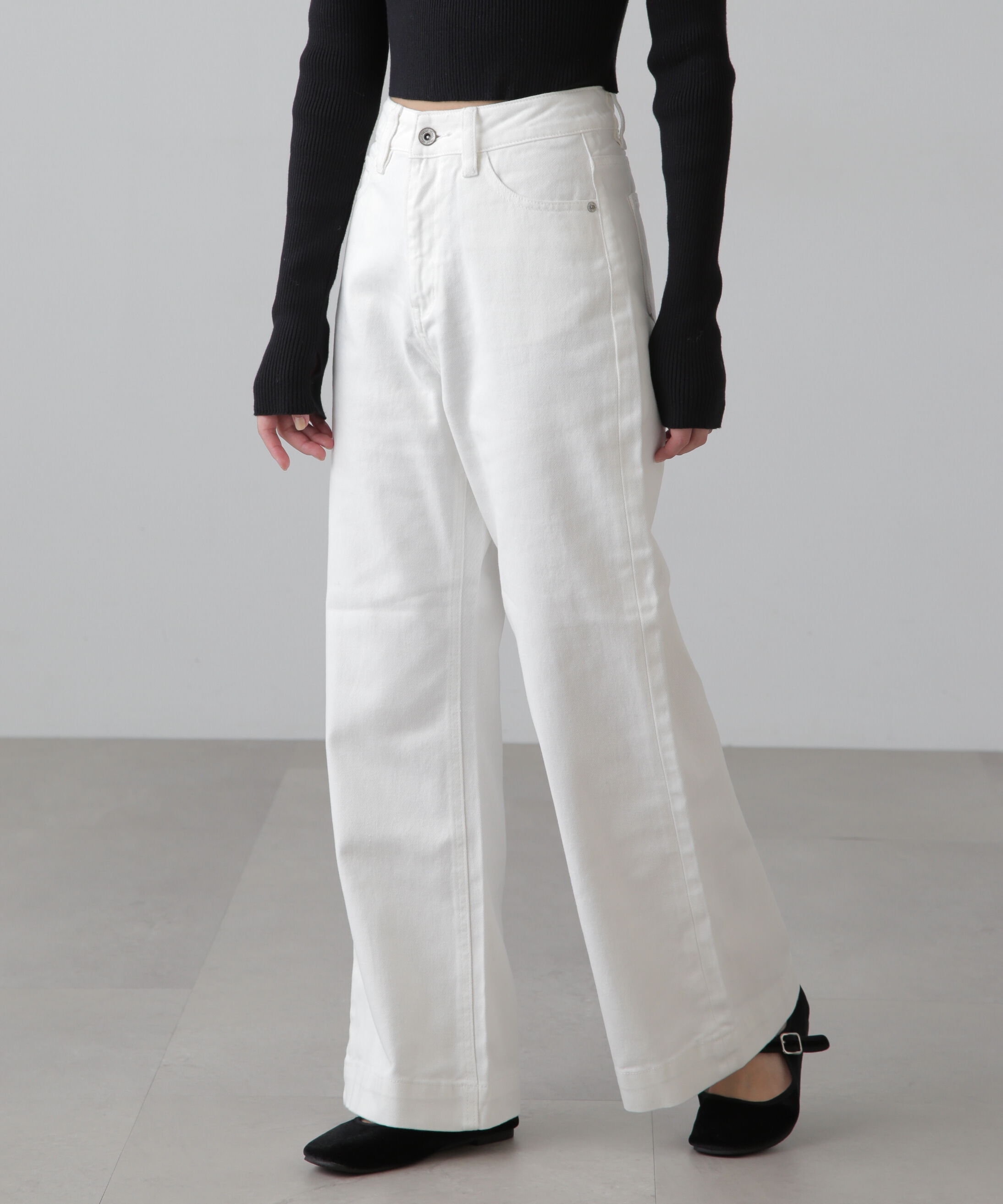  「[低身長サイズ/Sシリーズ]ベーシックワイドデニムパンツ」|その他|