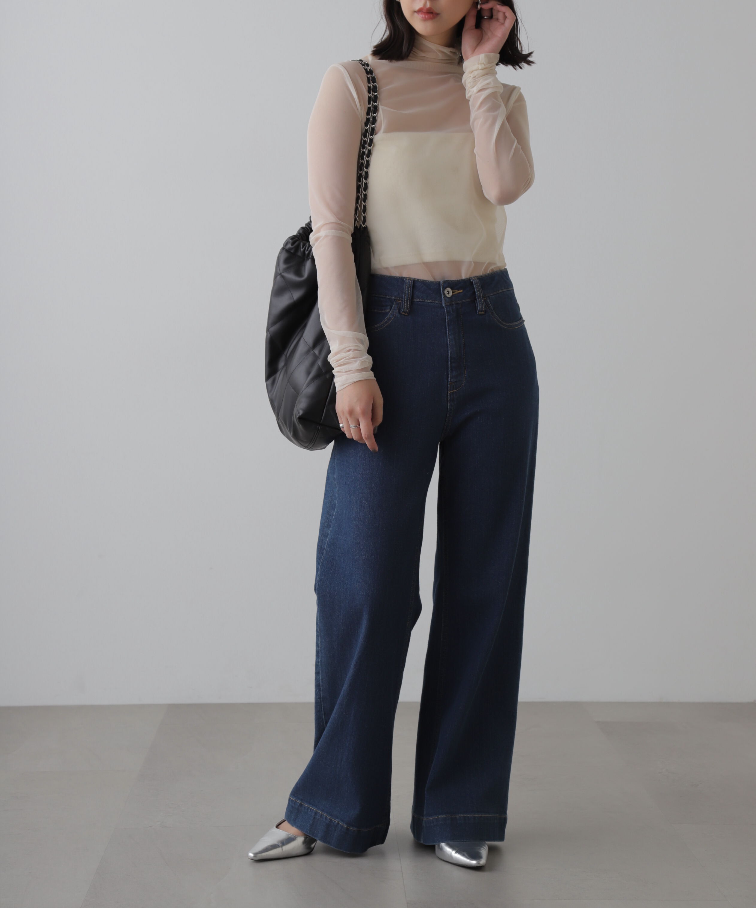  「[低身長サイズ/Sシリーズ]ベーシックワイドデニムパンツ」|その他|