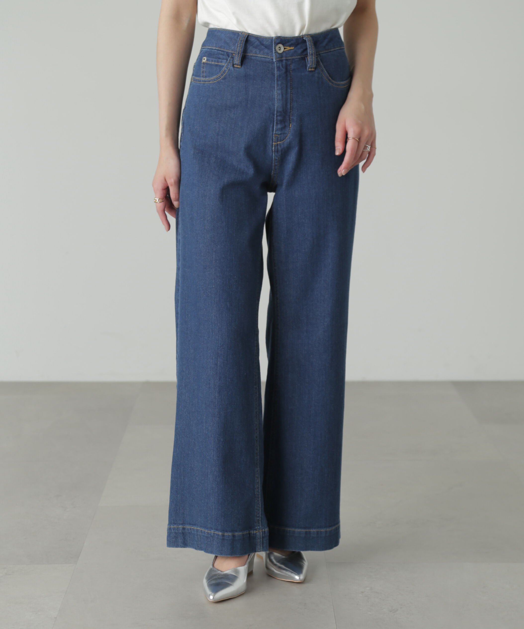  「[低身長サイズ/Sシリーズ]ベーシックワイドデニムパンツ」|その他|