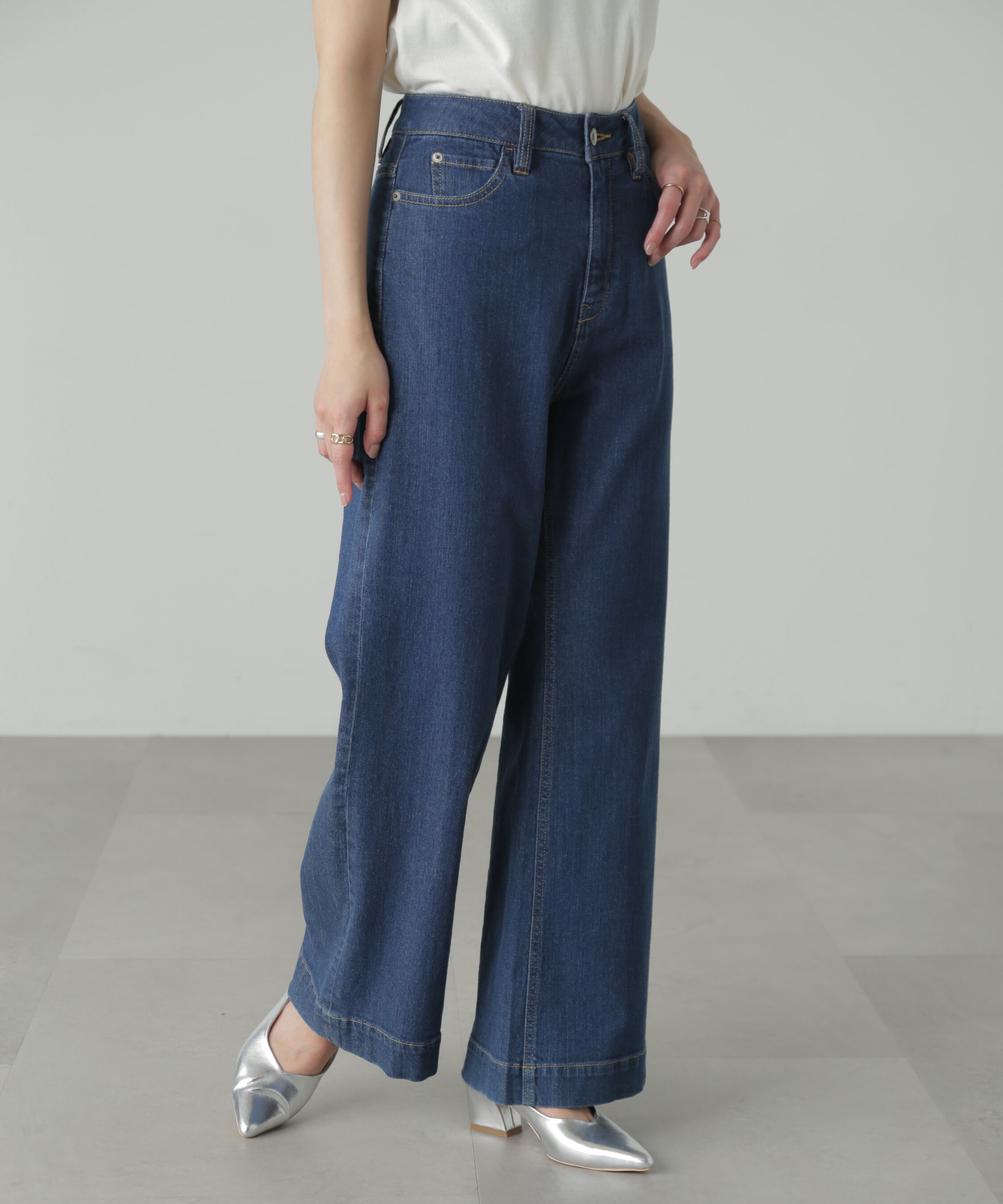  「[低身長サイズ/Sシリーズ]ベーシックワイドデニムパンツ」|その他|
