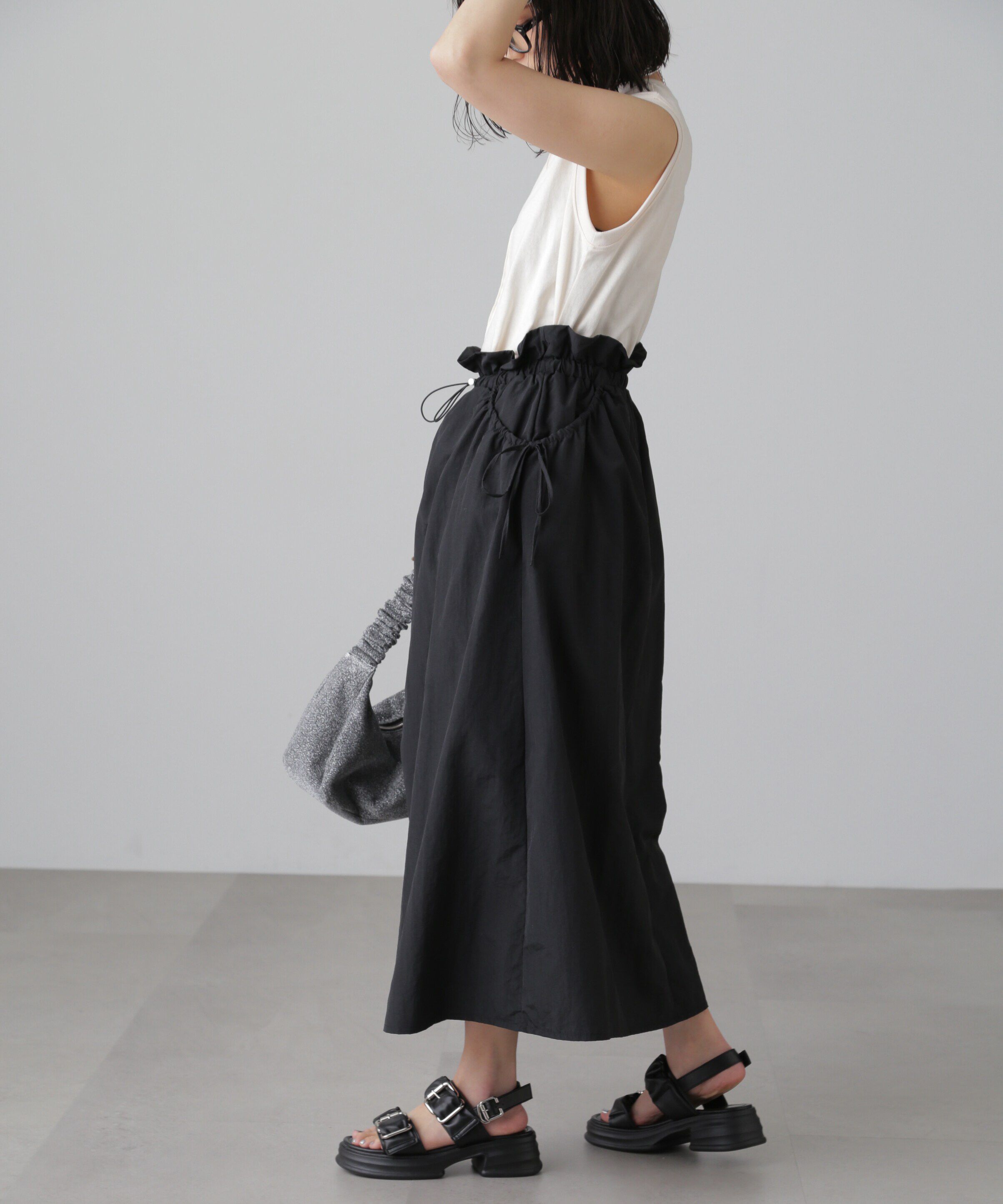  「カットドッキングウエストドロストワンピース」|ワンピース|