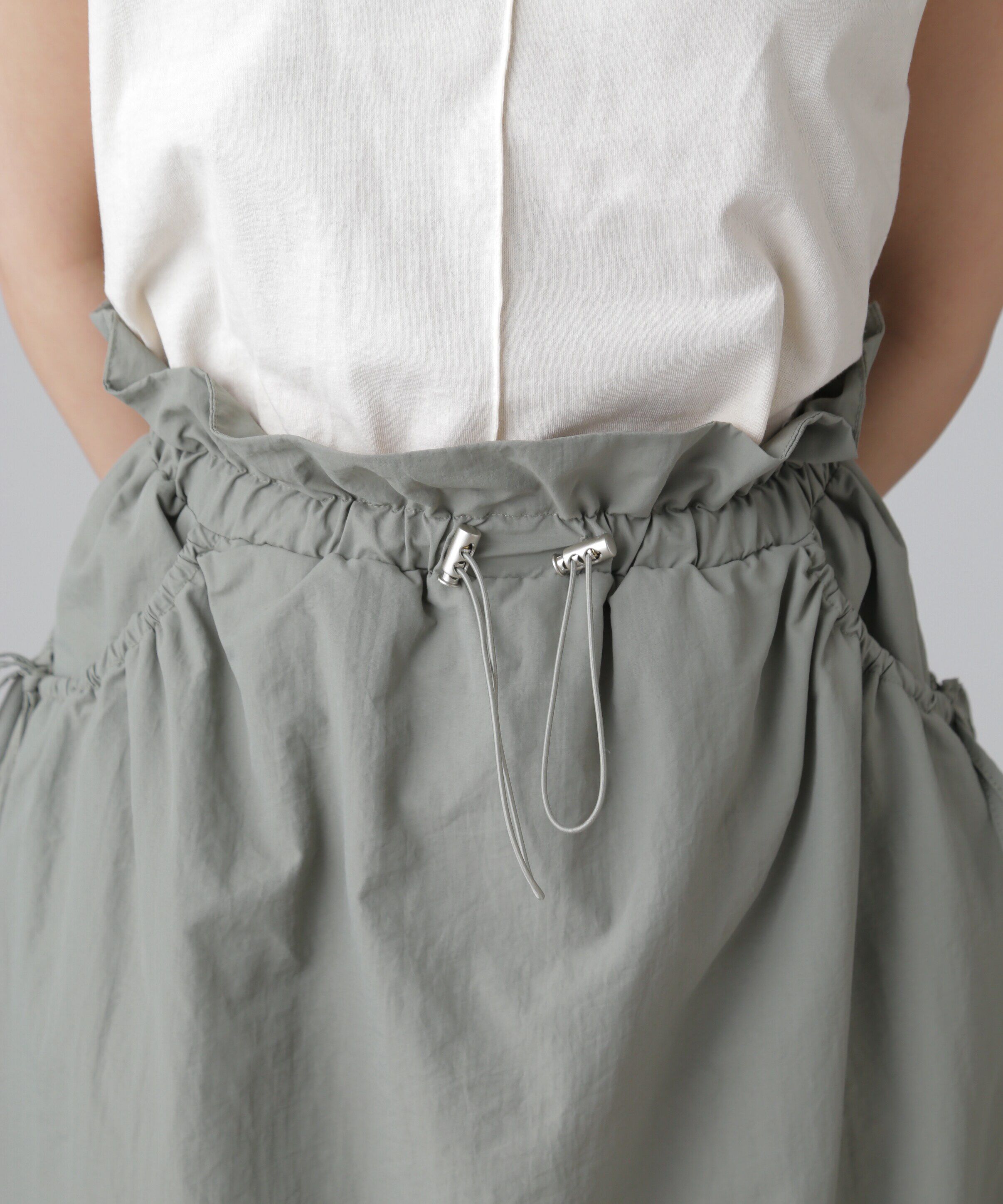  「カットドッキングウエストドロストワンピース」|ワンピース|