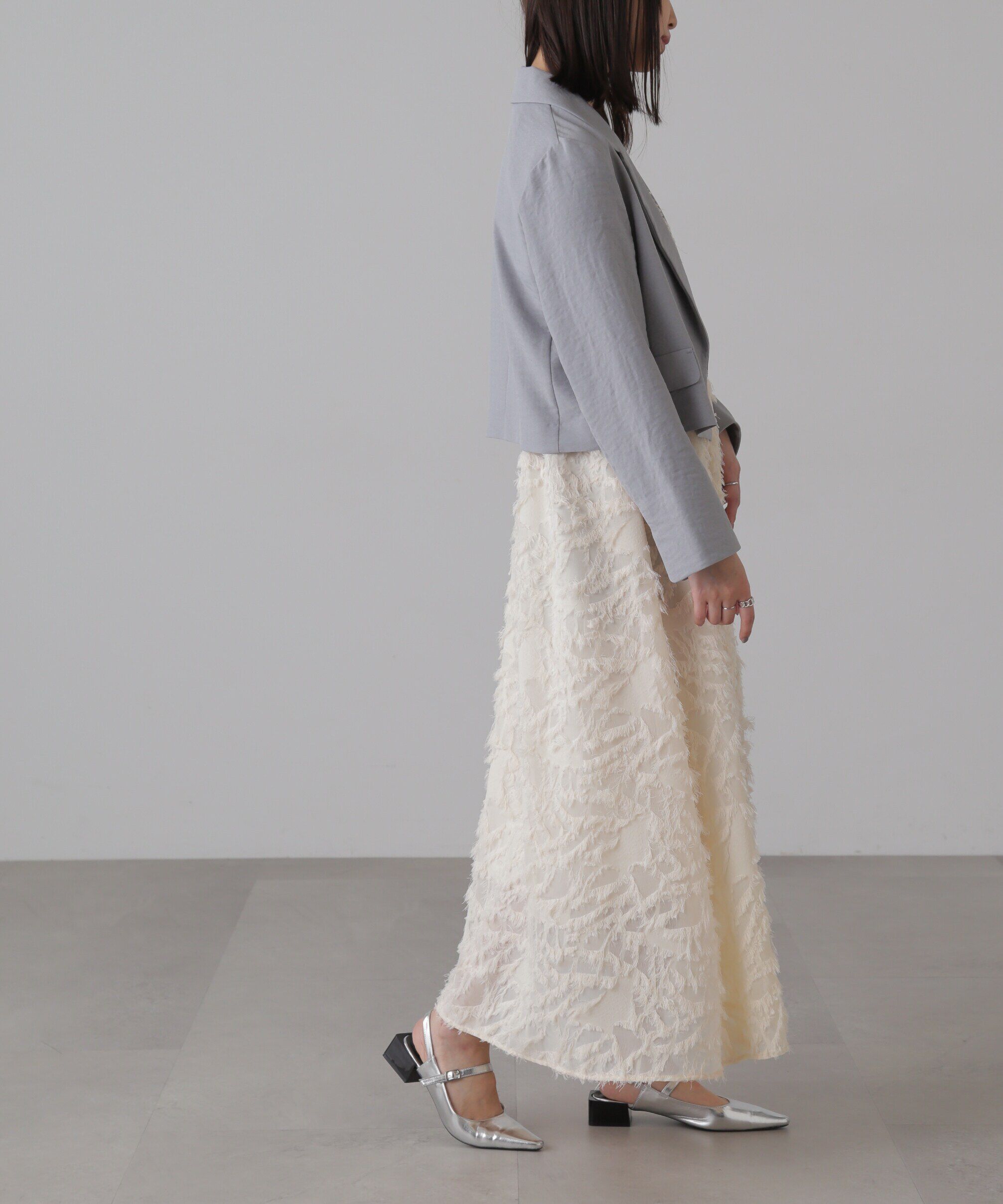  「[低身長サイズ/Sシリーズ]気流染めショート丈ダブルジャケット」|その他|