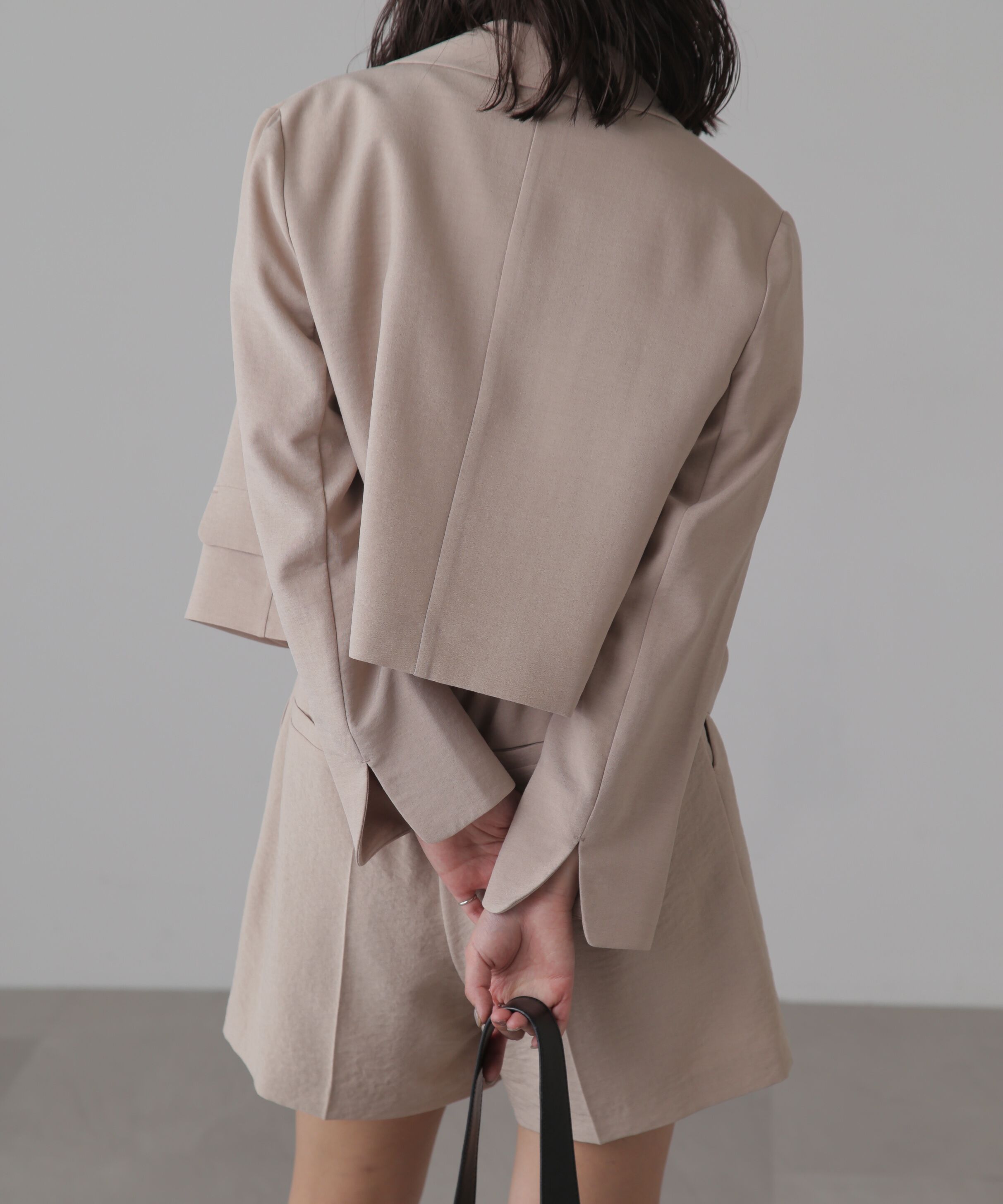  「[低身長サイズ/Sシリーズ]気流染めショート丈ダブルジャケット」|その他|