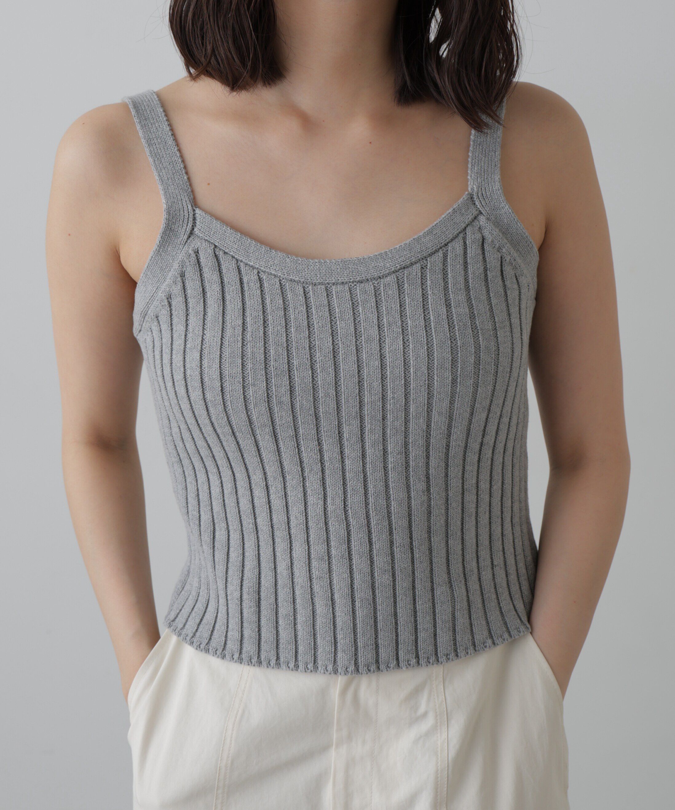  「リブニットタンクトップ」|ニット・セーター|