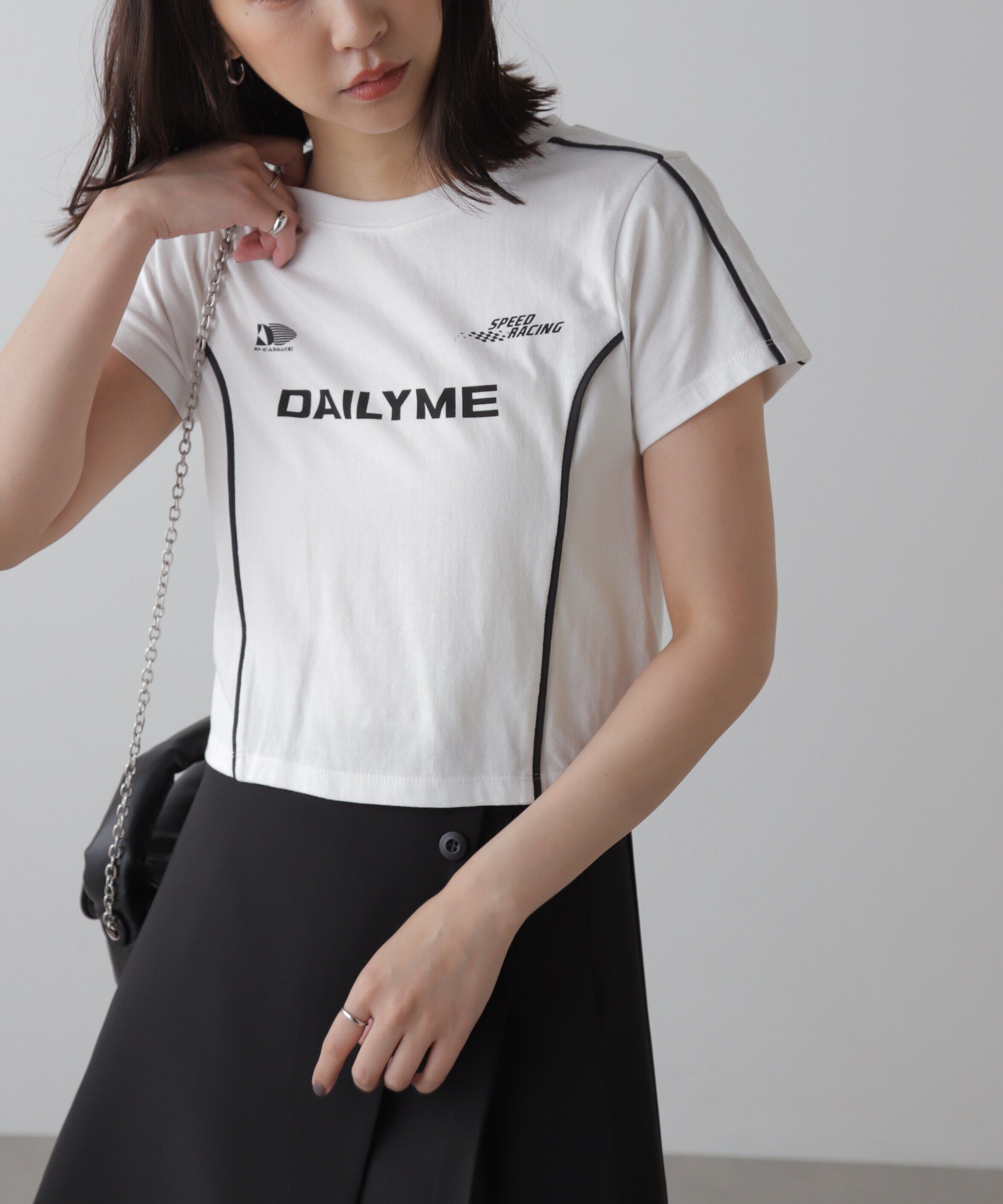  「コンパクトゲームラインTシャツ」|Tシャツ・カットソー|ホワイト