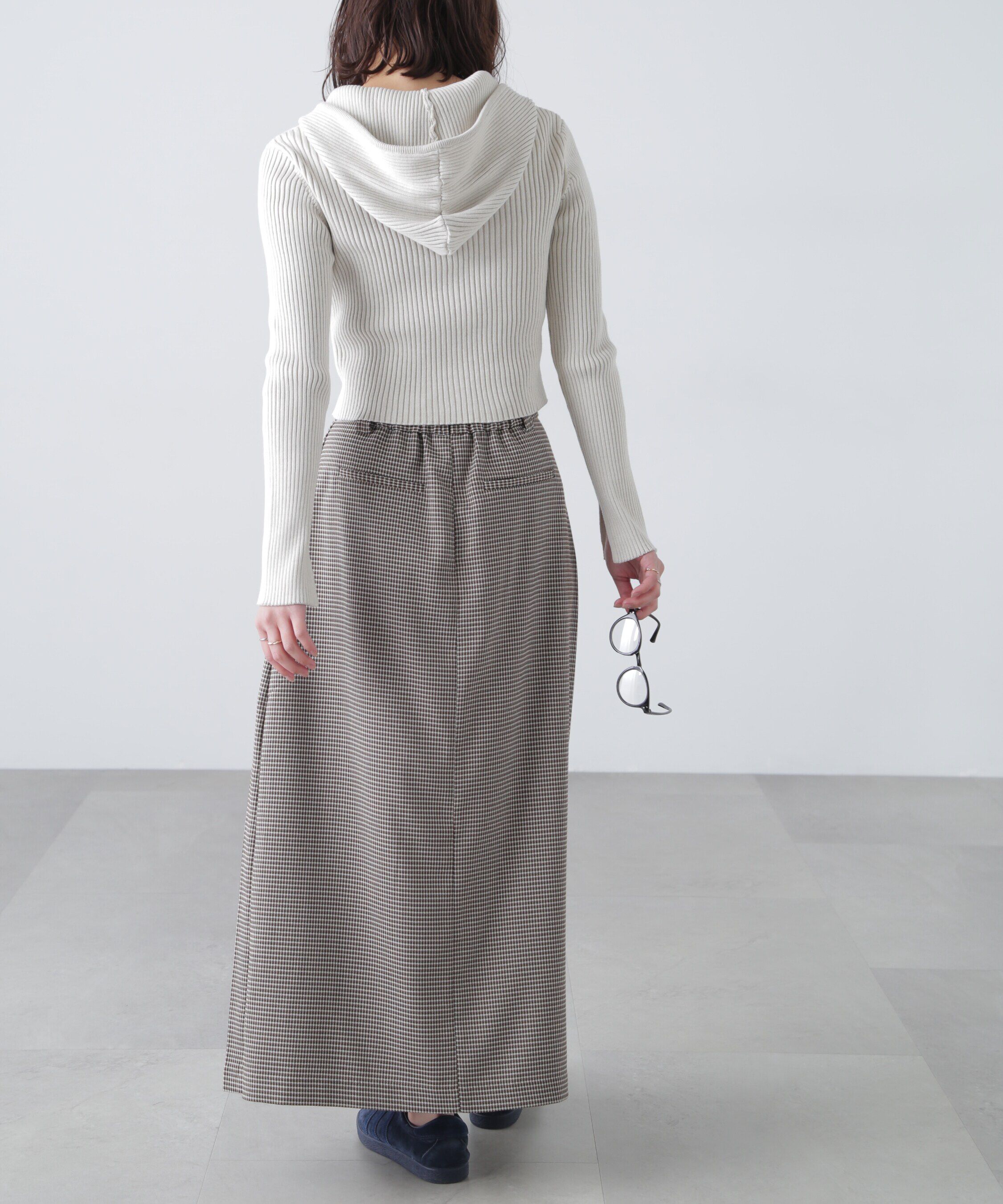  「フロントスリットプリーツロングスカート」|スカート|