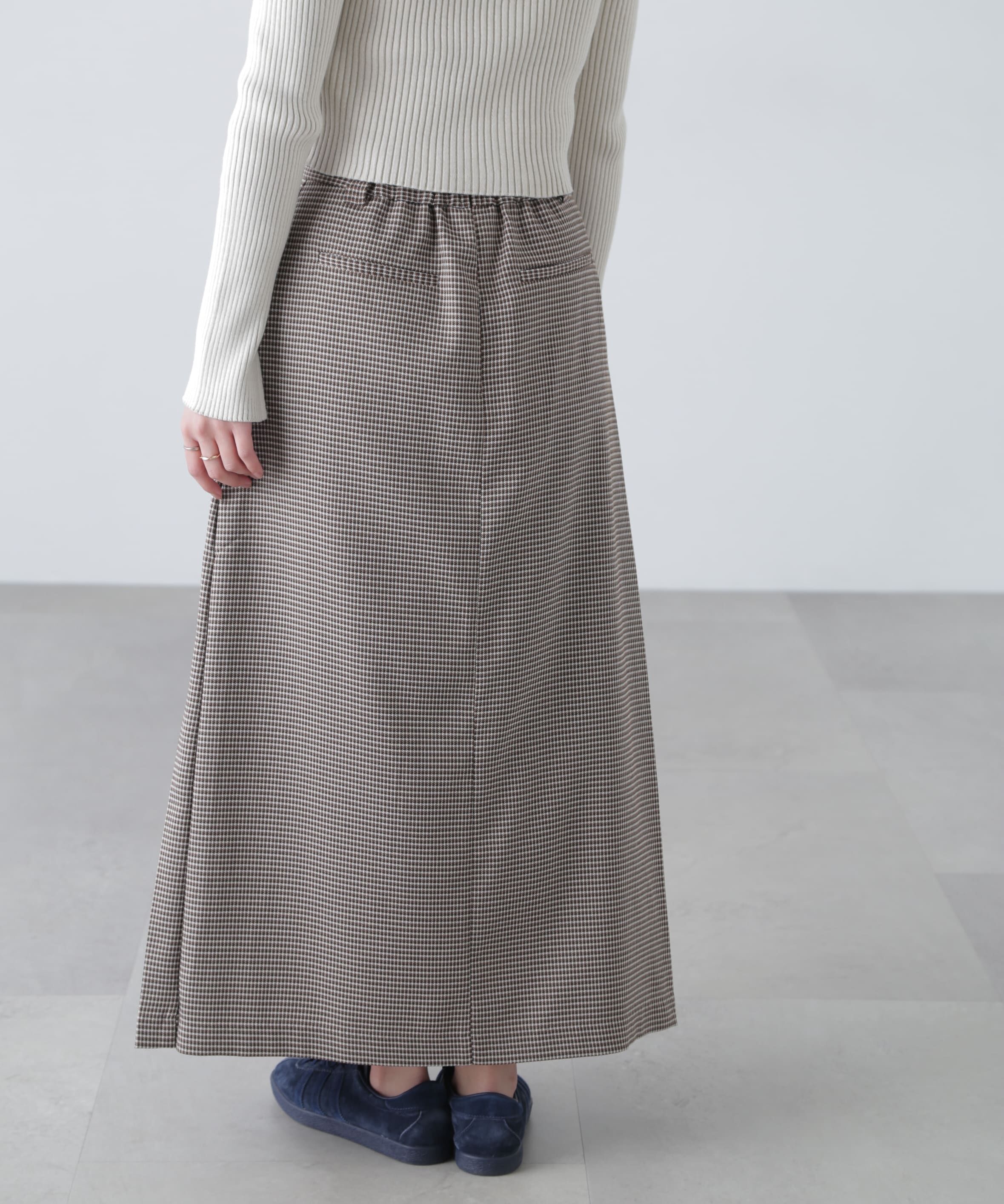  「フロントスリットプリーツロングスカート」|スカート|