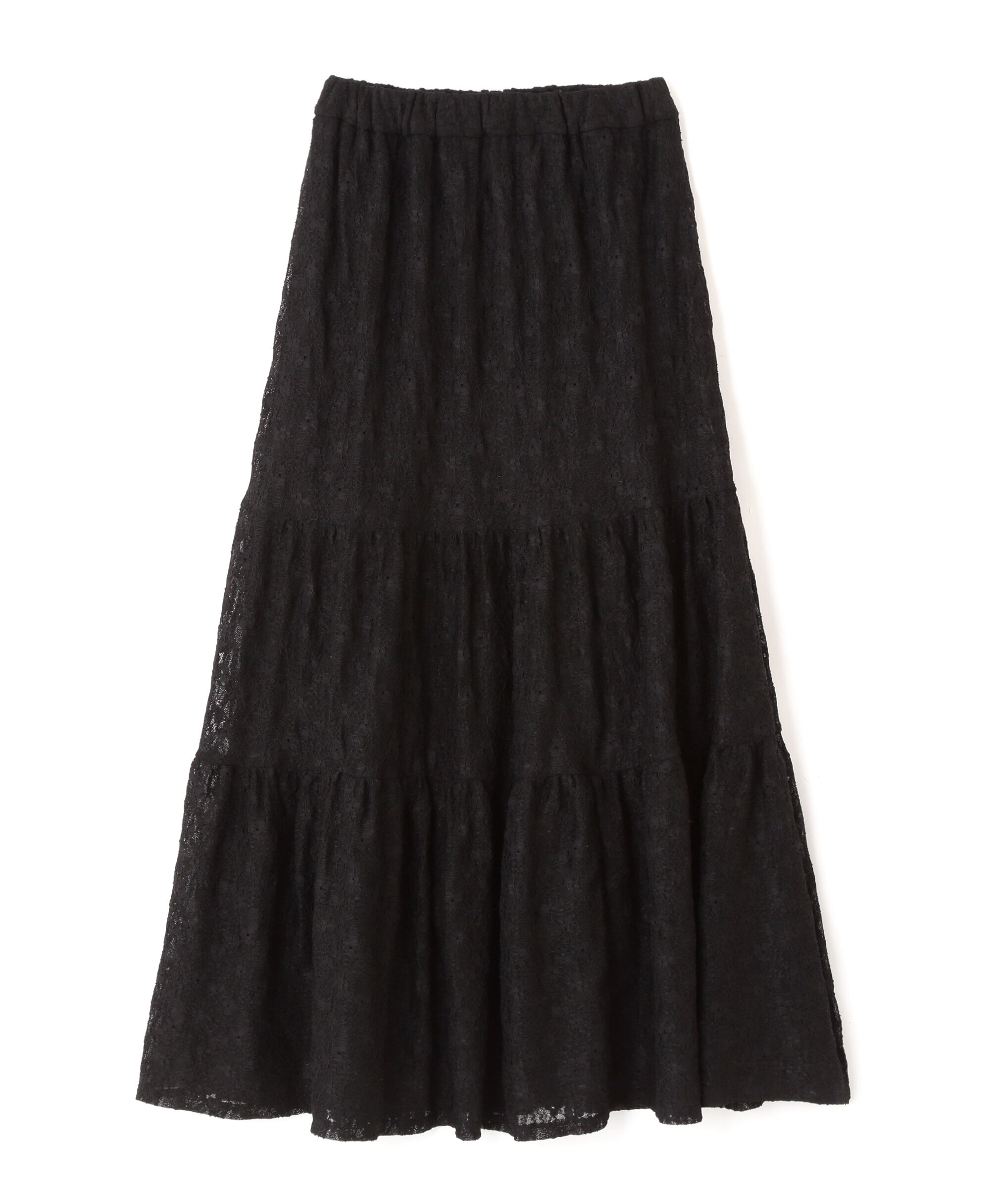  「レースティアードフレアスカート」|スカート|