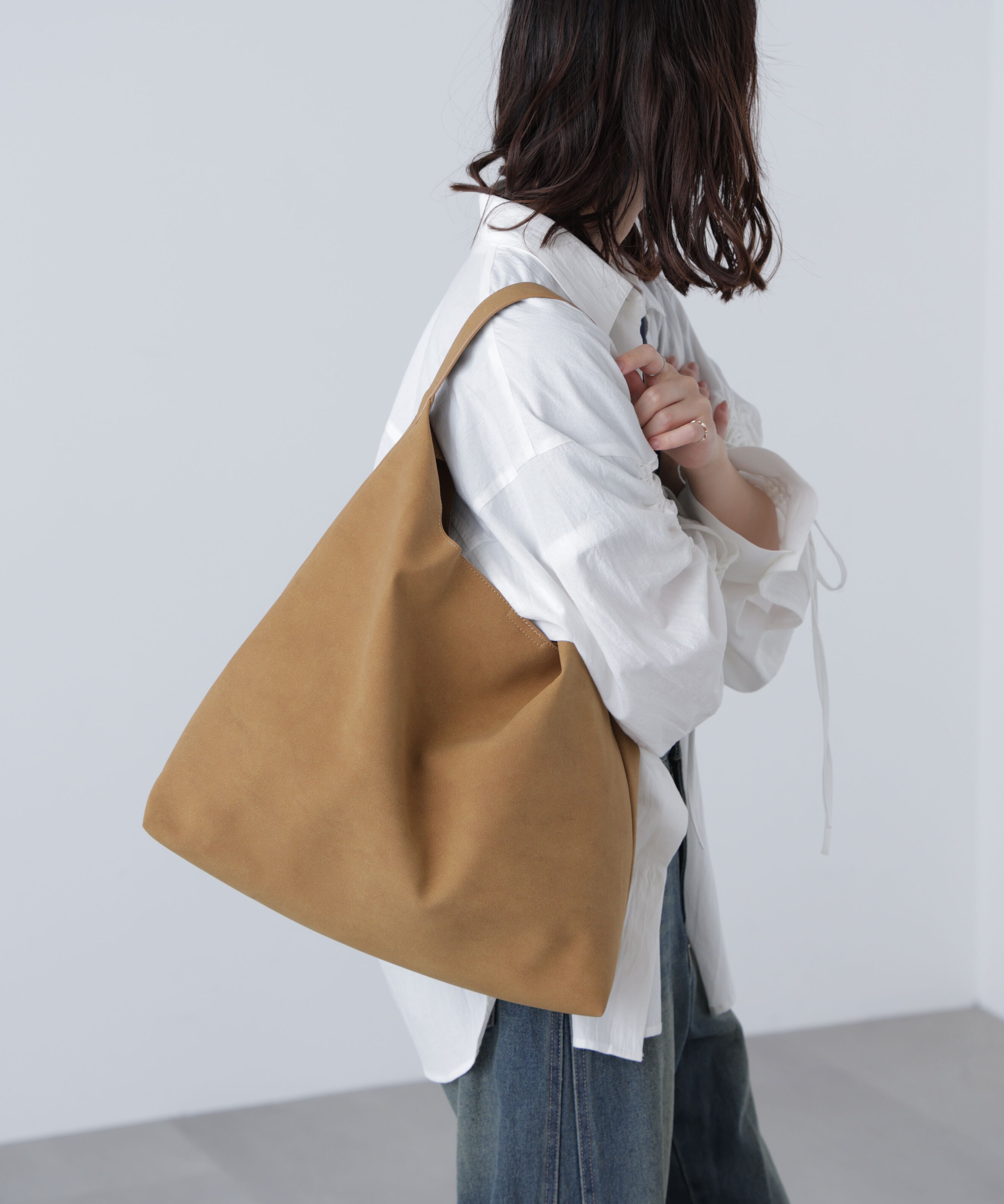  「スエードライクショルダーバッグ」|その他|ブラウン