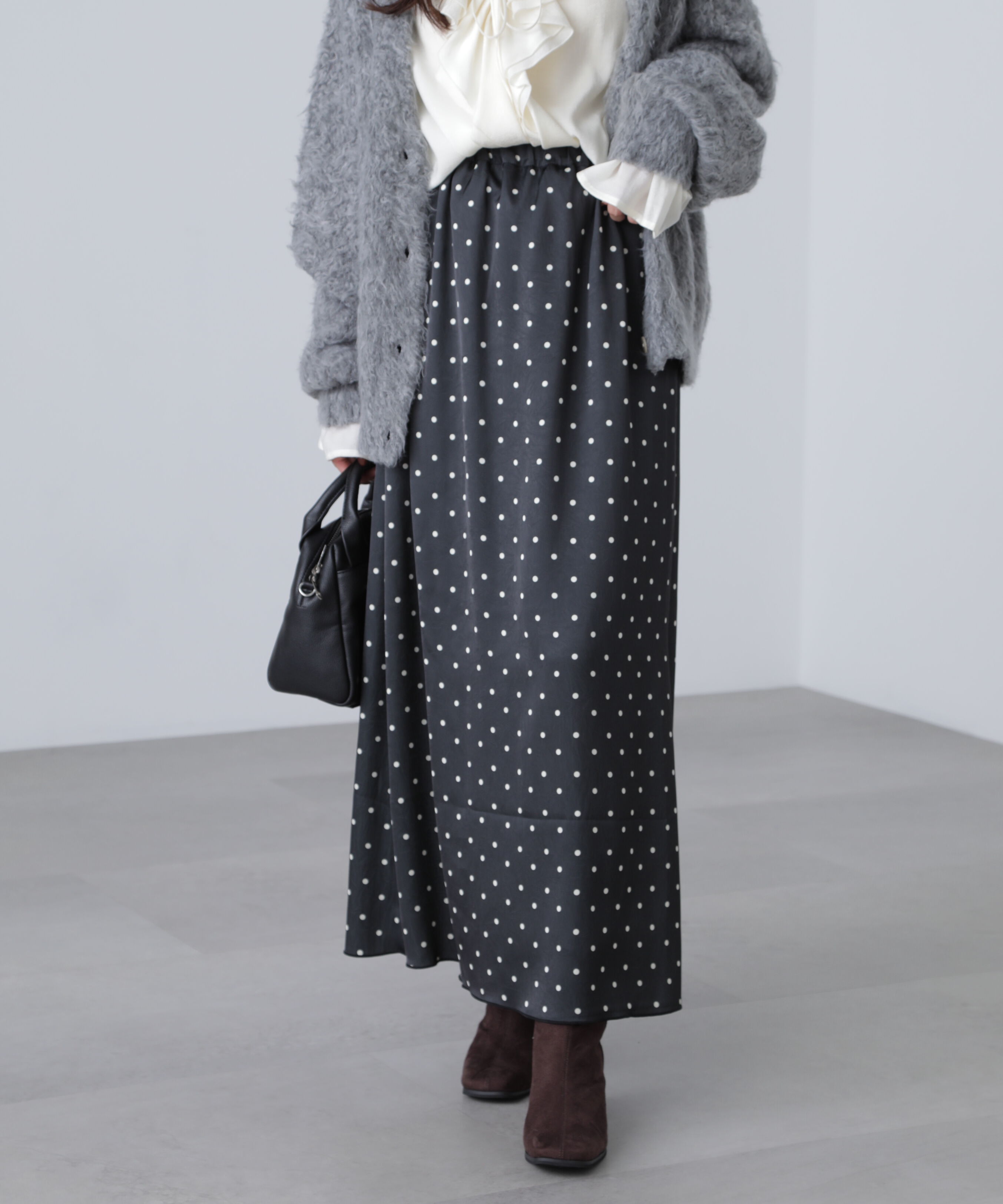  「サテンナローロングスカート」|スカート|