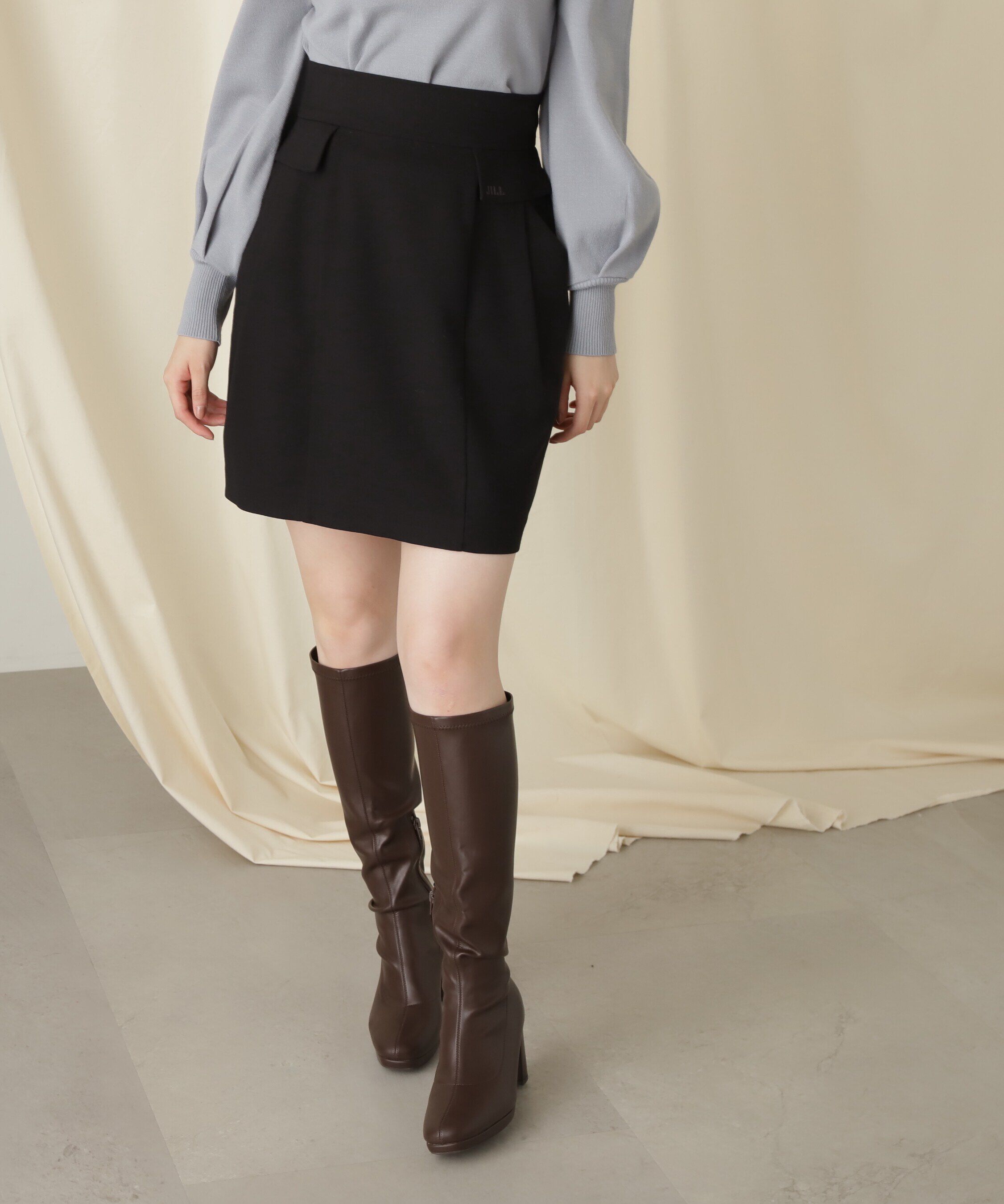  「ロゴイリウエストゴムコクーンスカート」|スカート|