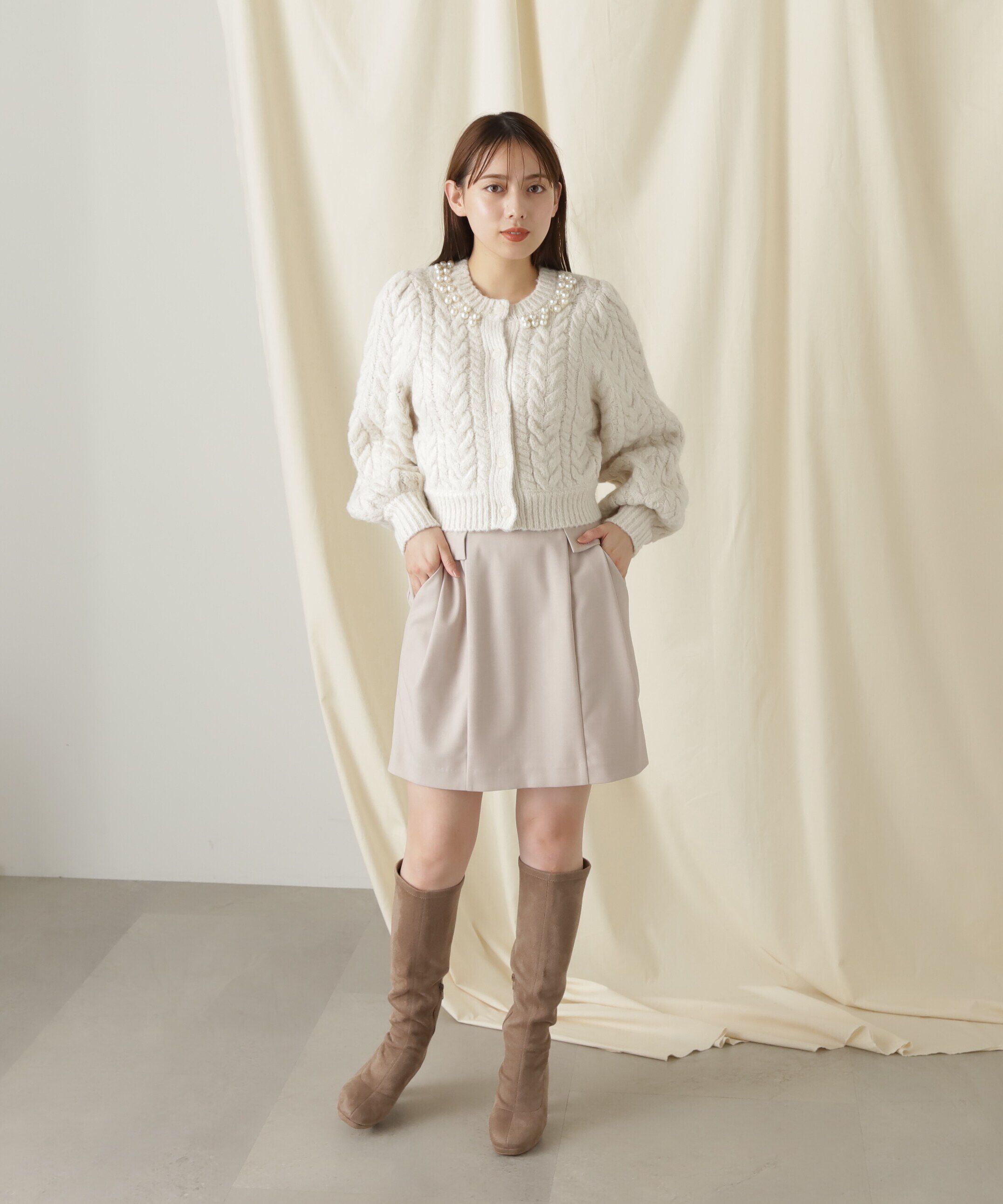  「ロゴイリウエストゴムコクーンスカート」|スカート|