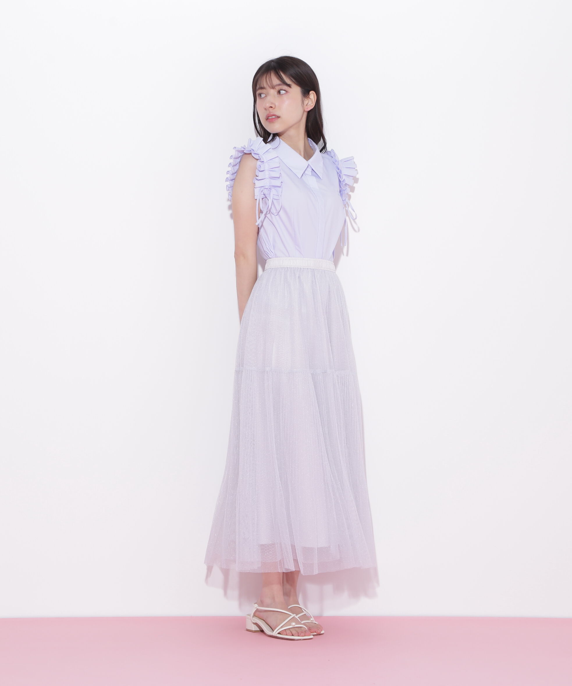  「ボリュームティアードチュールスカート」|スカート|