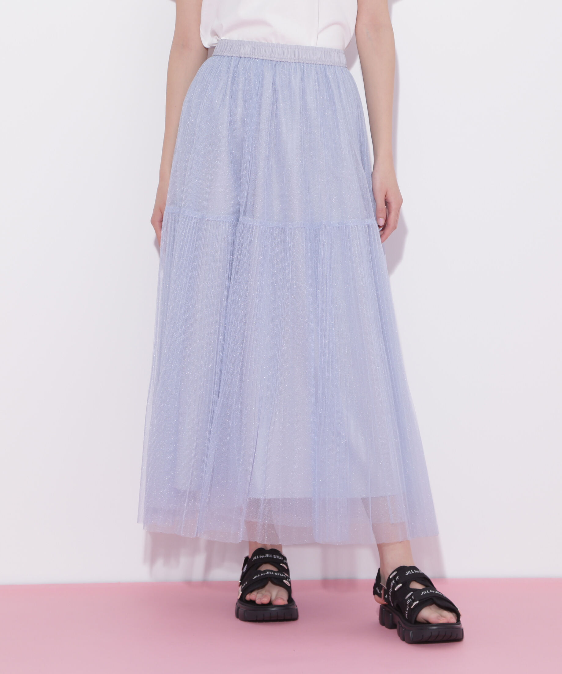  「ボリュームティアードチュールスカート」|スカート|