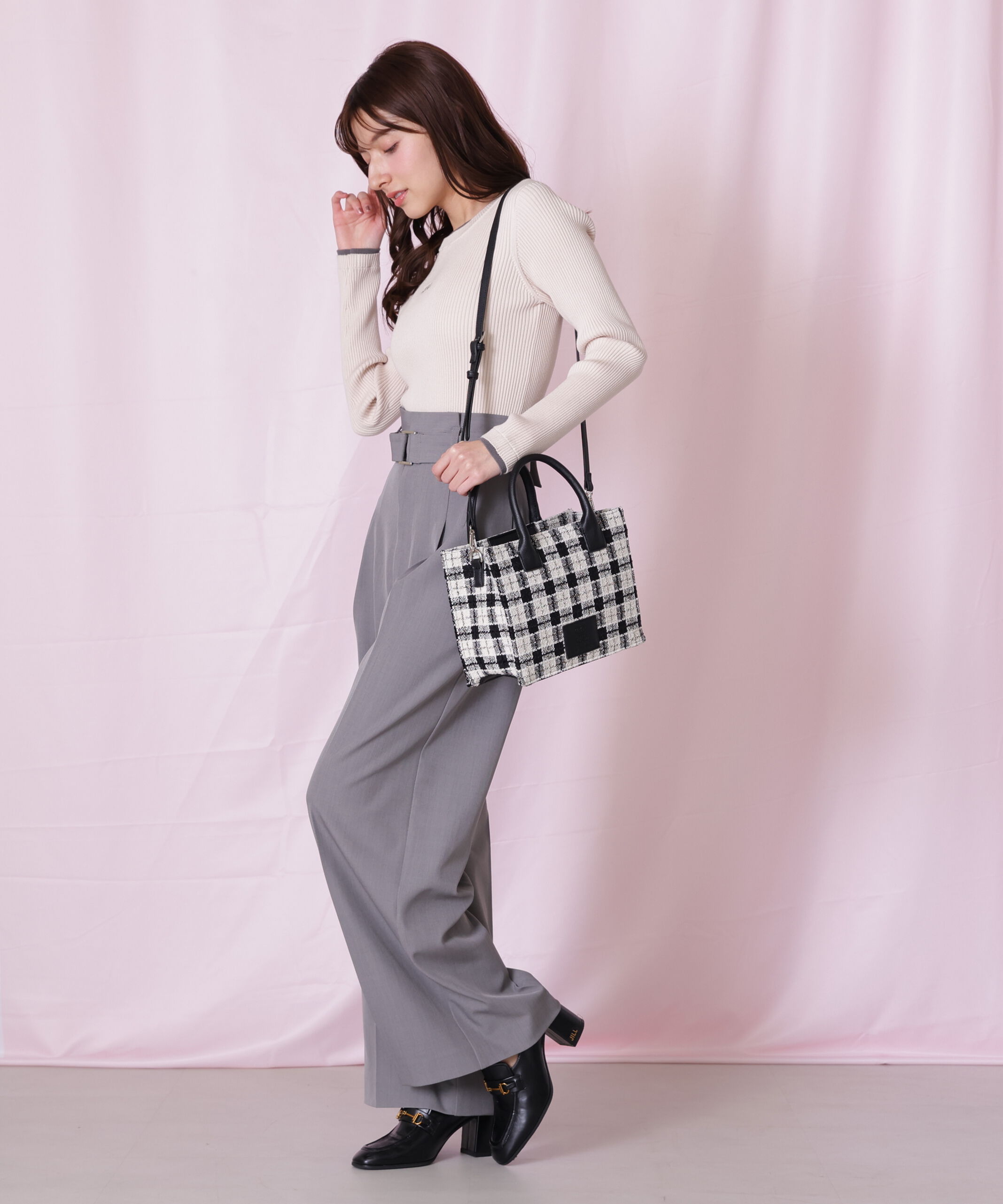  「ツイードチェックトートバッグ」|その他|