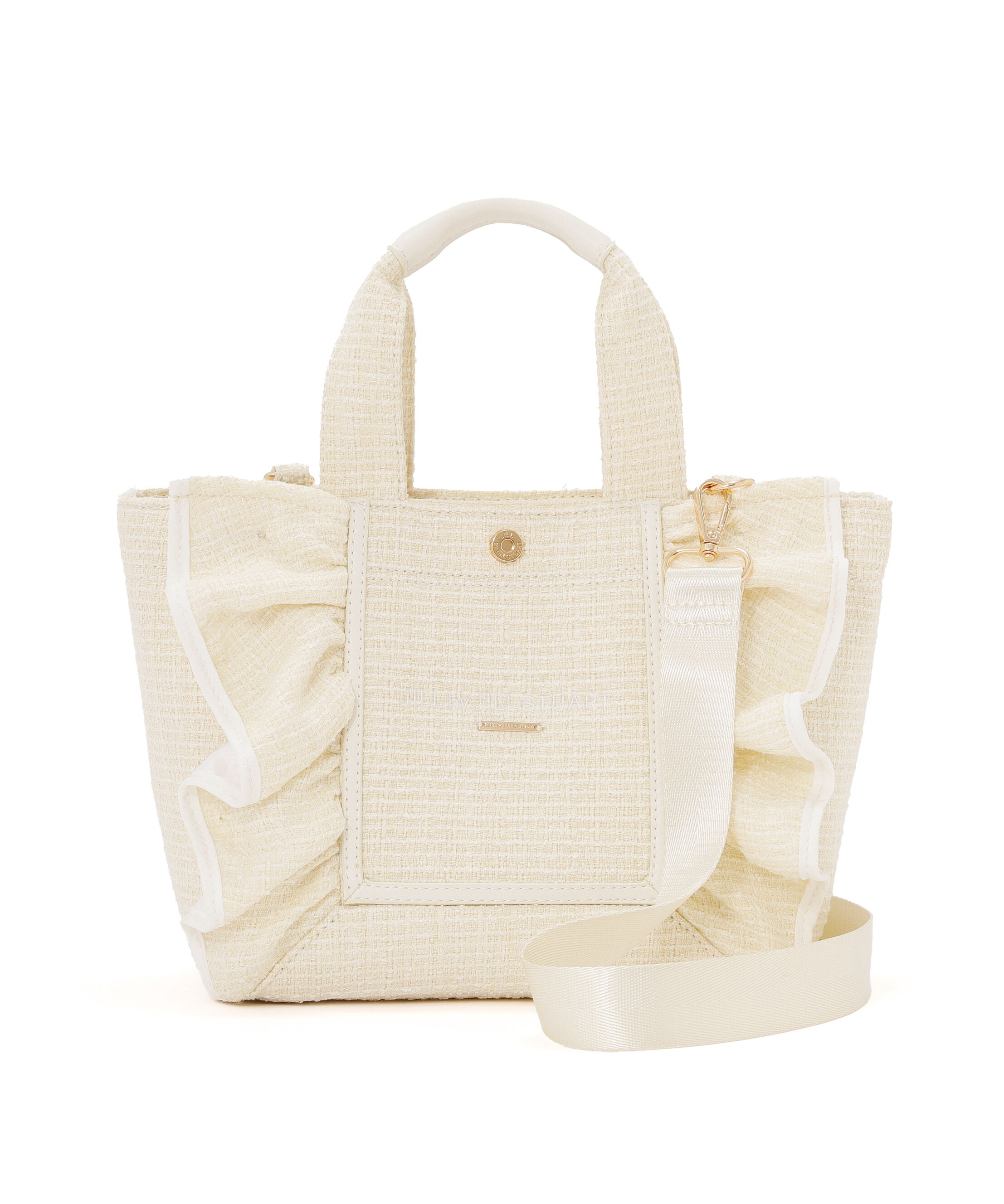  「パステルツイードフレームフリルトートバッグ」|その他|