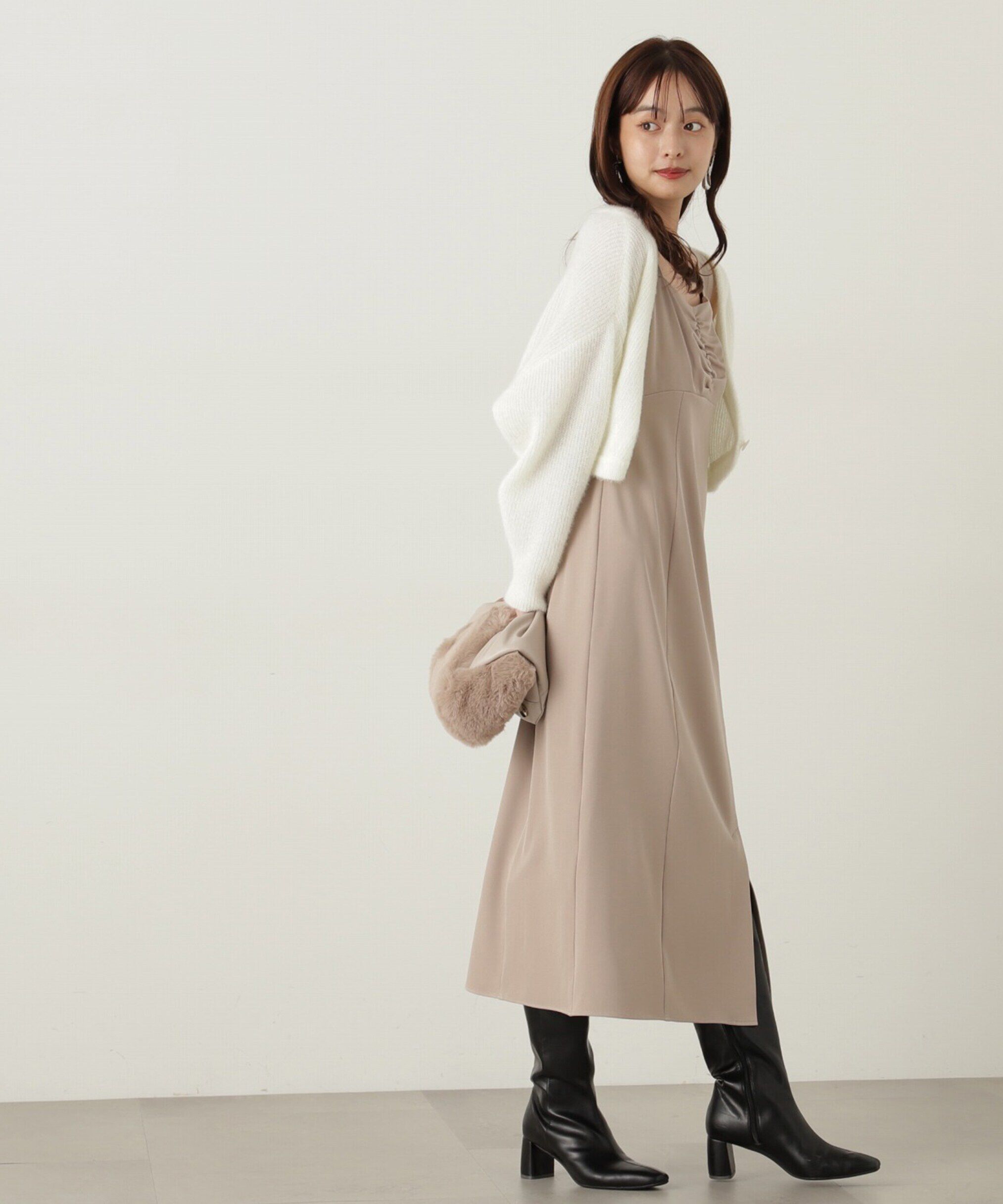 PROPORTION BODY DRESSING「フワフワカーデセットキャミワンピース」|ワンピース|