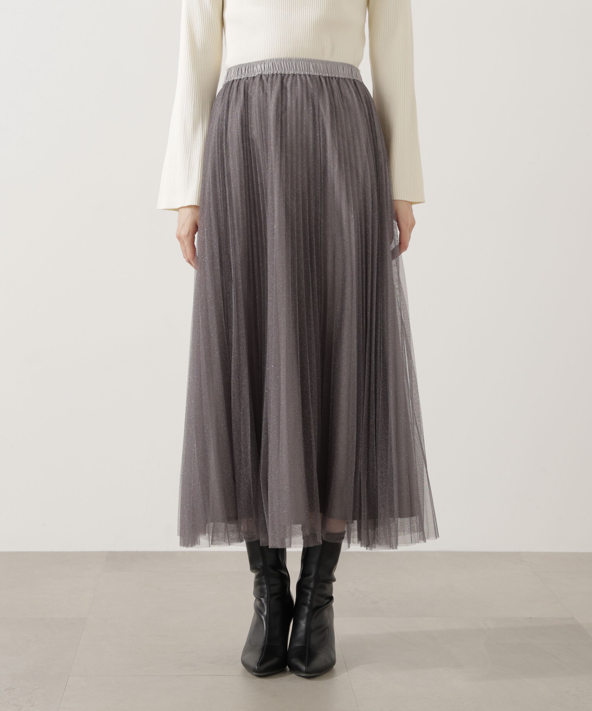 PROPORTION BODY DRESSING「《EDIT COLOGNE》ラメプリーツスカート 25AW」|スカート|