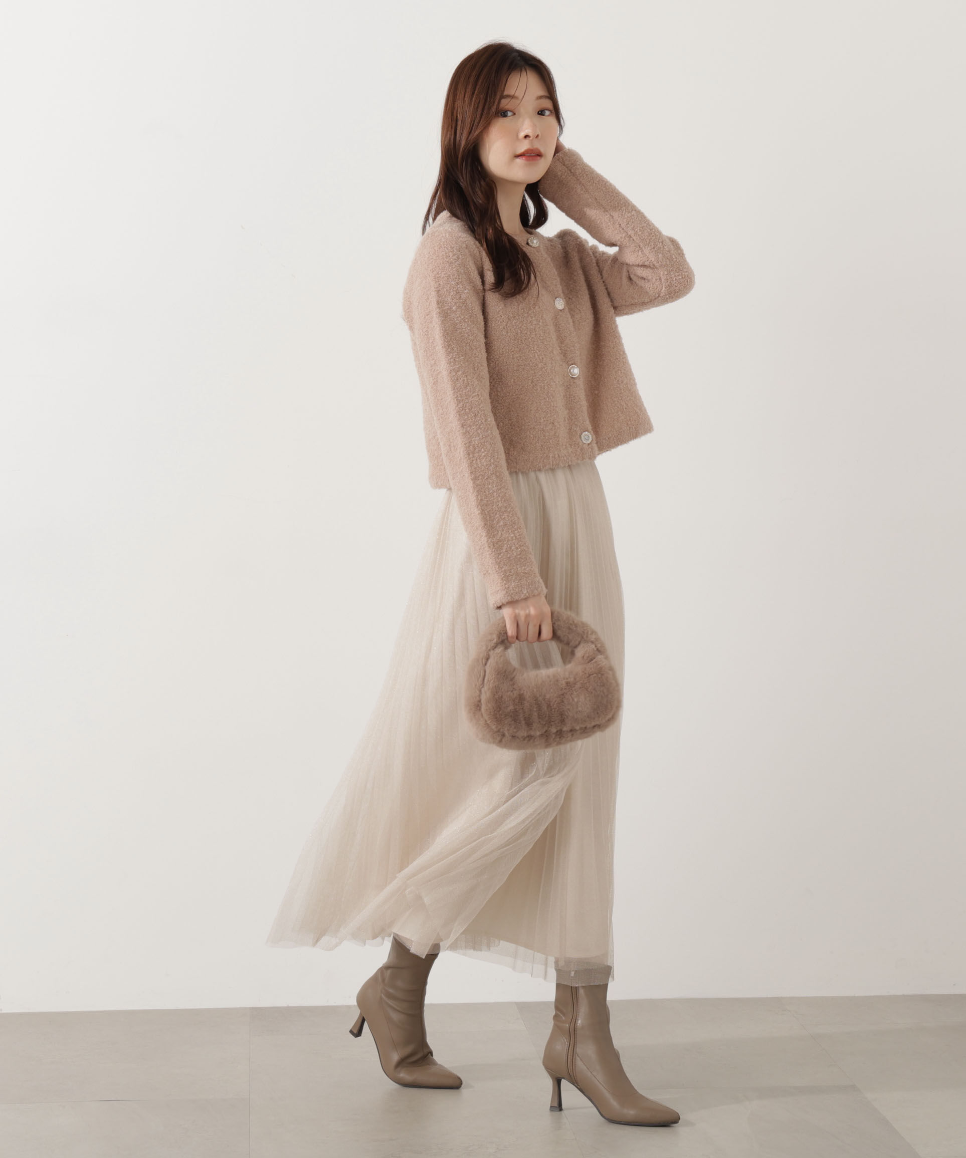 PROPORTION BODY DRESSING「《EDIT COLOGNE》ラメプリーツスカート 25AW」|スカート|