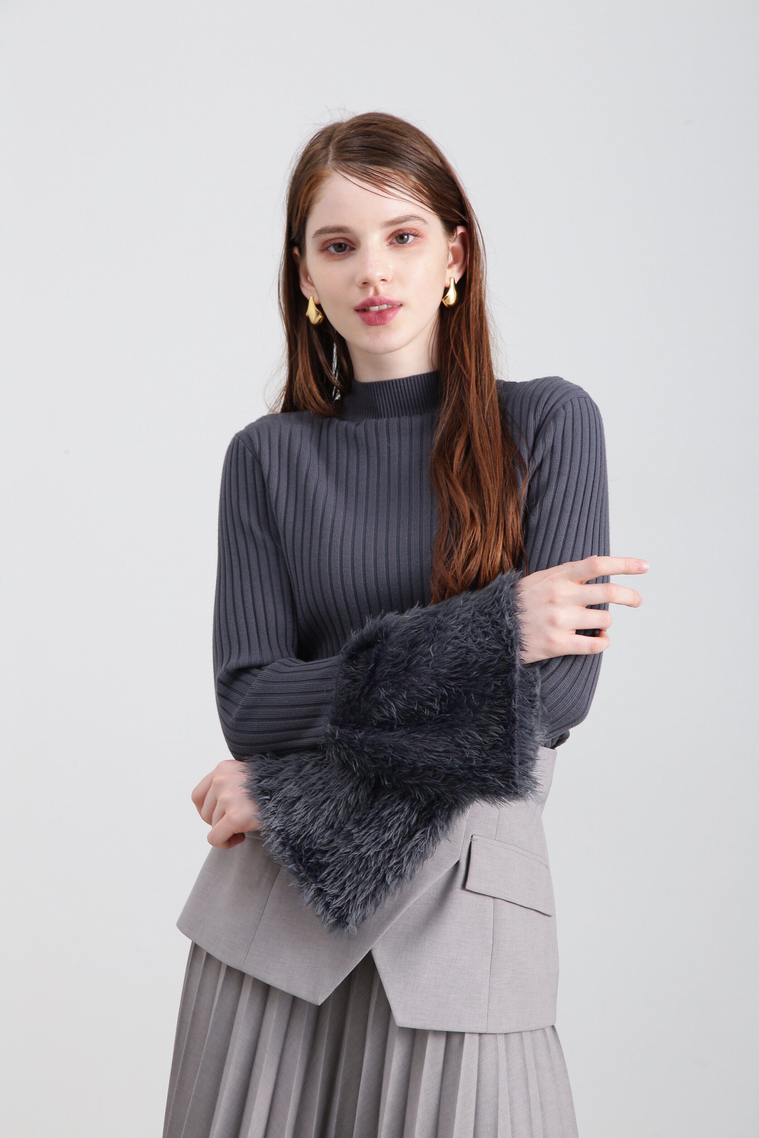  「◆フェザーコンビニットトップス」|ニット・セーター|