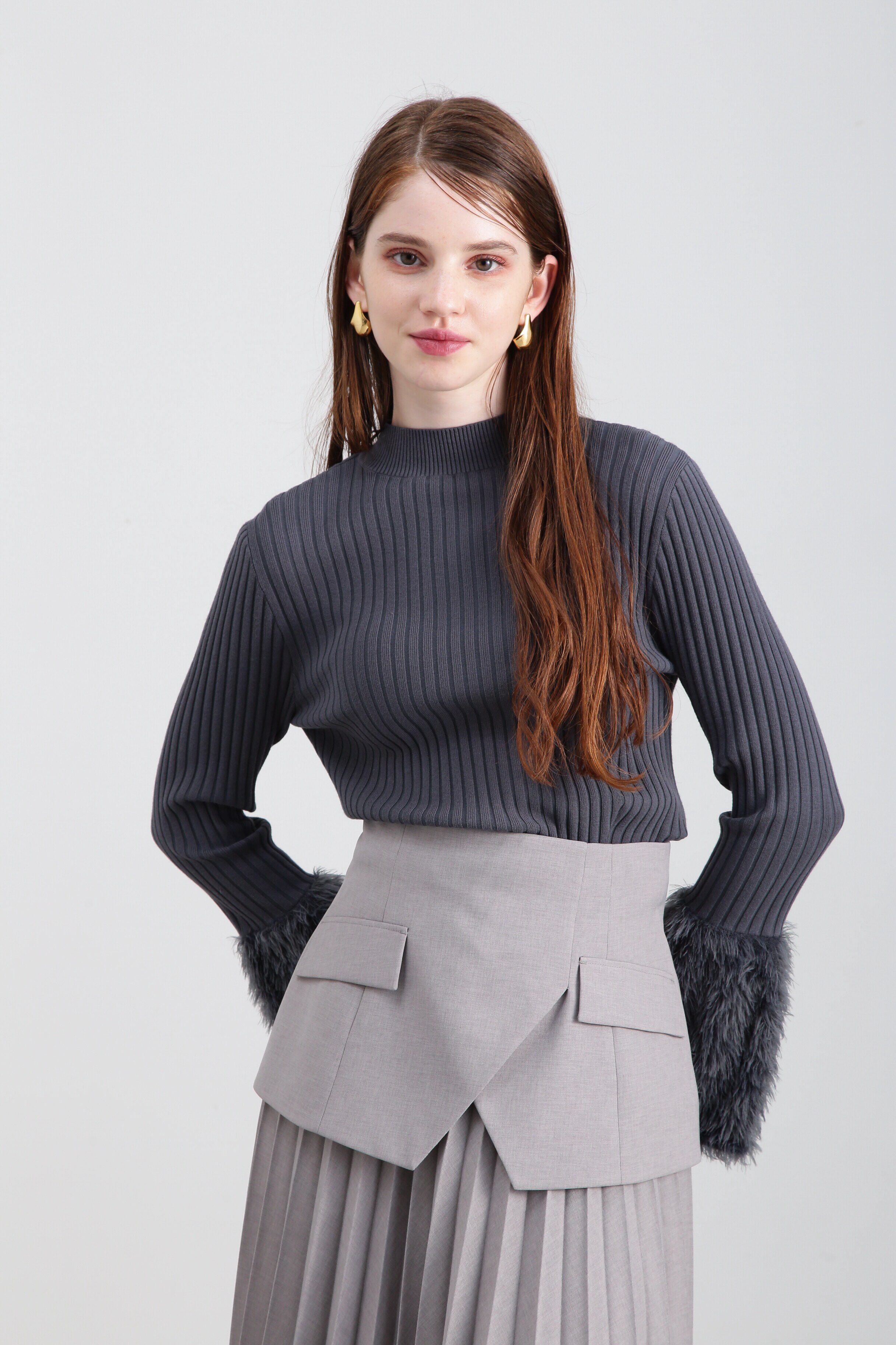  「◆フェザーコンビニットトップス」|ニット・セーター|