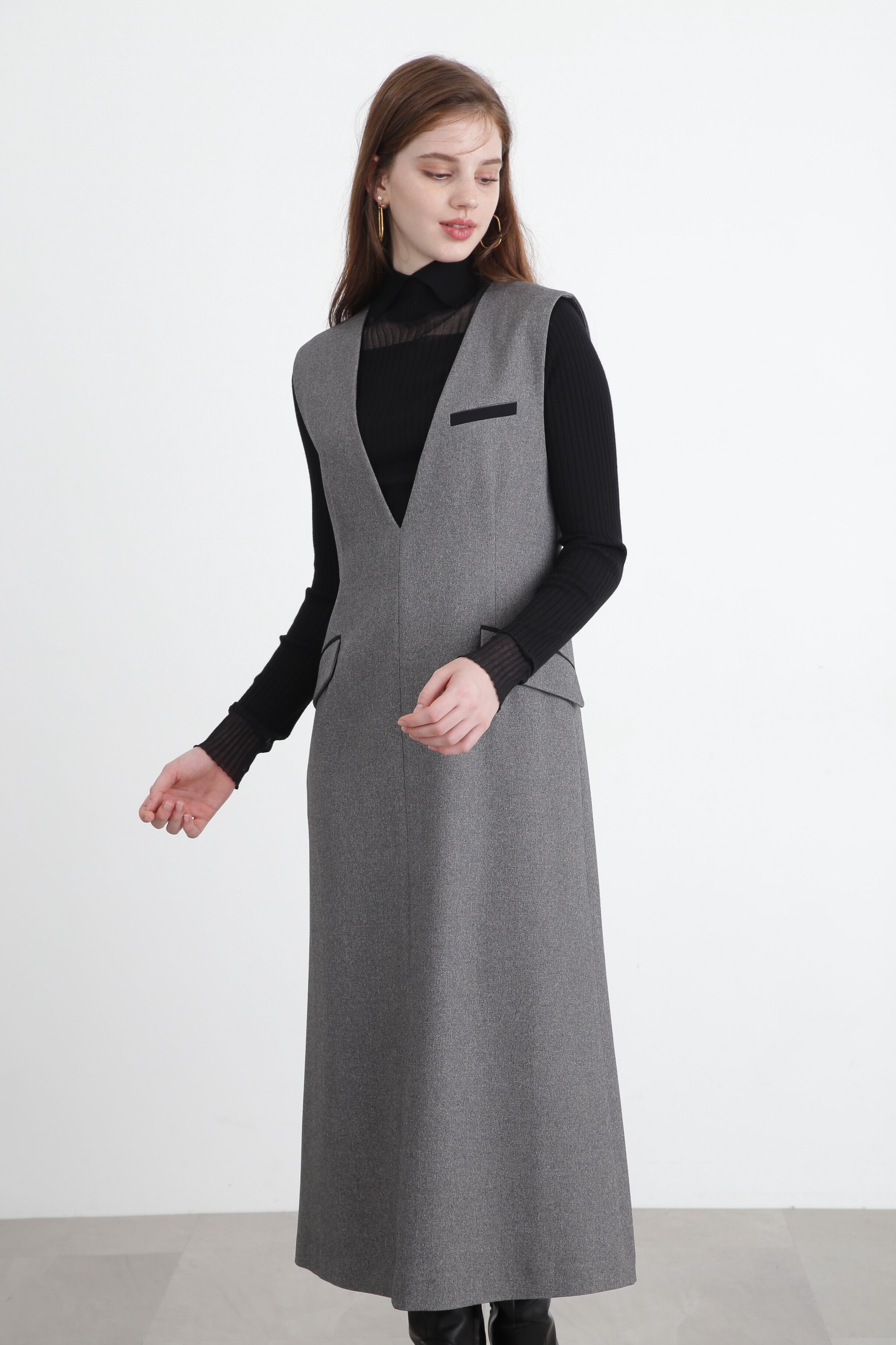  「◆マスキュリンロングワンピース」|ワンピース|