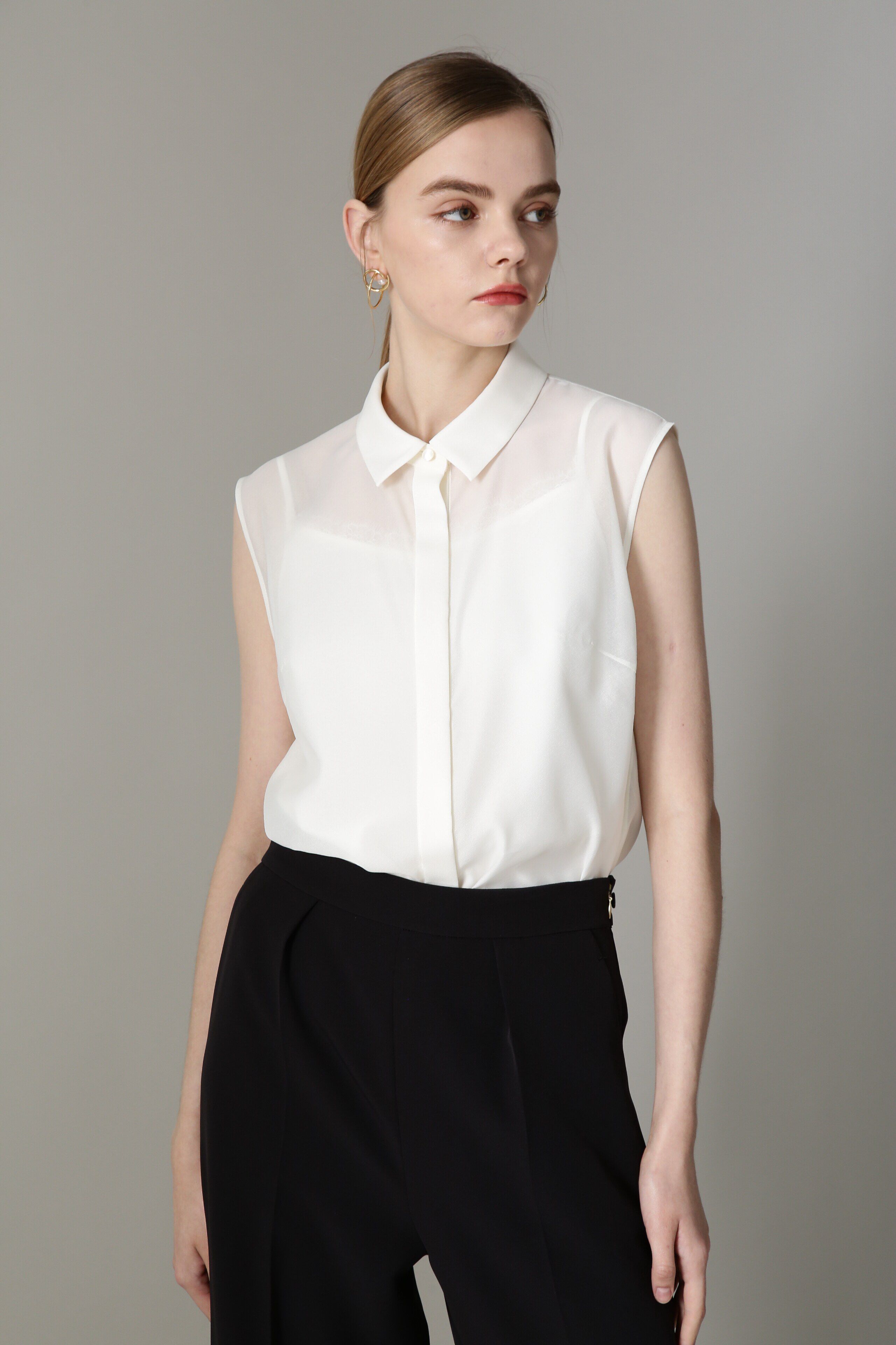  「[URBAN PRECIOUS]シアーシャツ」|シャツ・ブラウス|エクリュ1