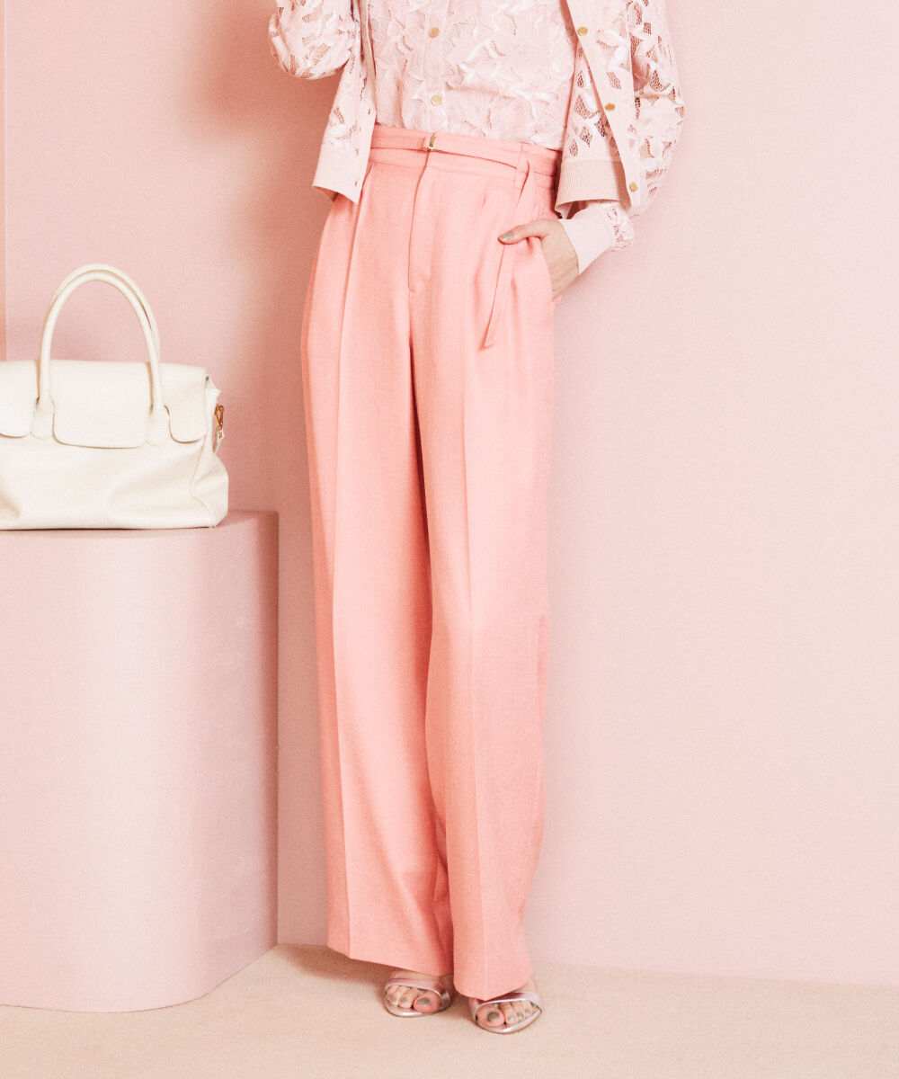  「◆スリムベルト付きワイドパンツ」|その他|コーラルピン