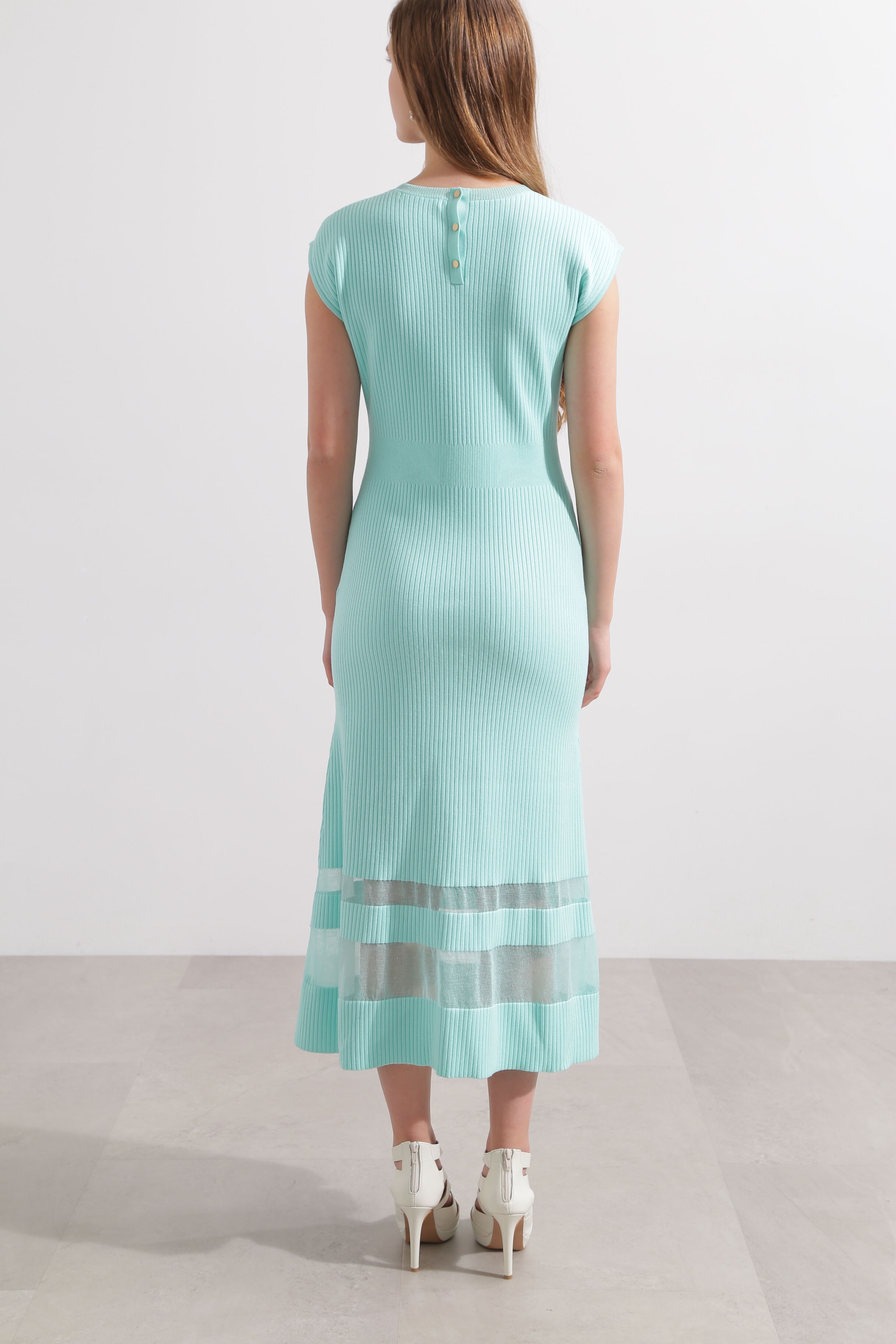  「◆シアーコンビマーメイドニットワンピース」|ワンピース|