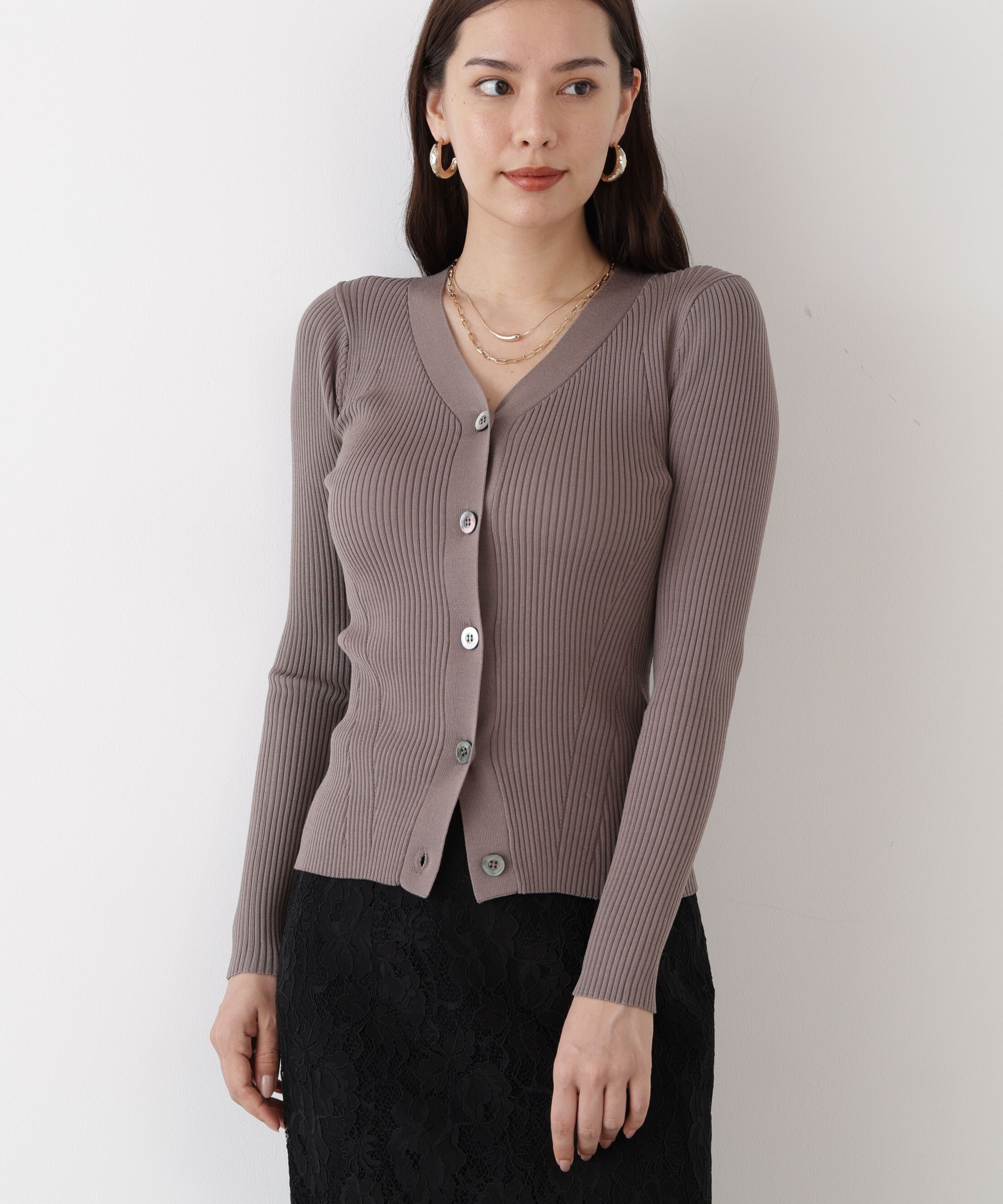  「◆リブニットVネックカーディガン」|その他|