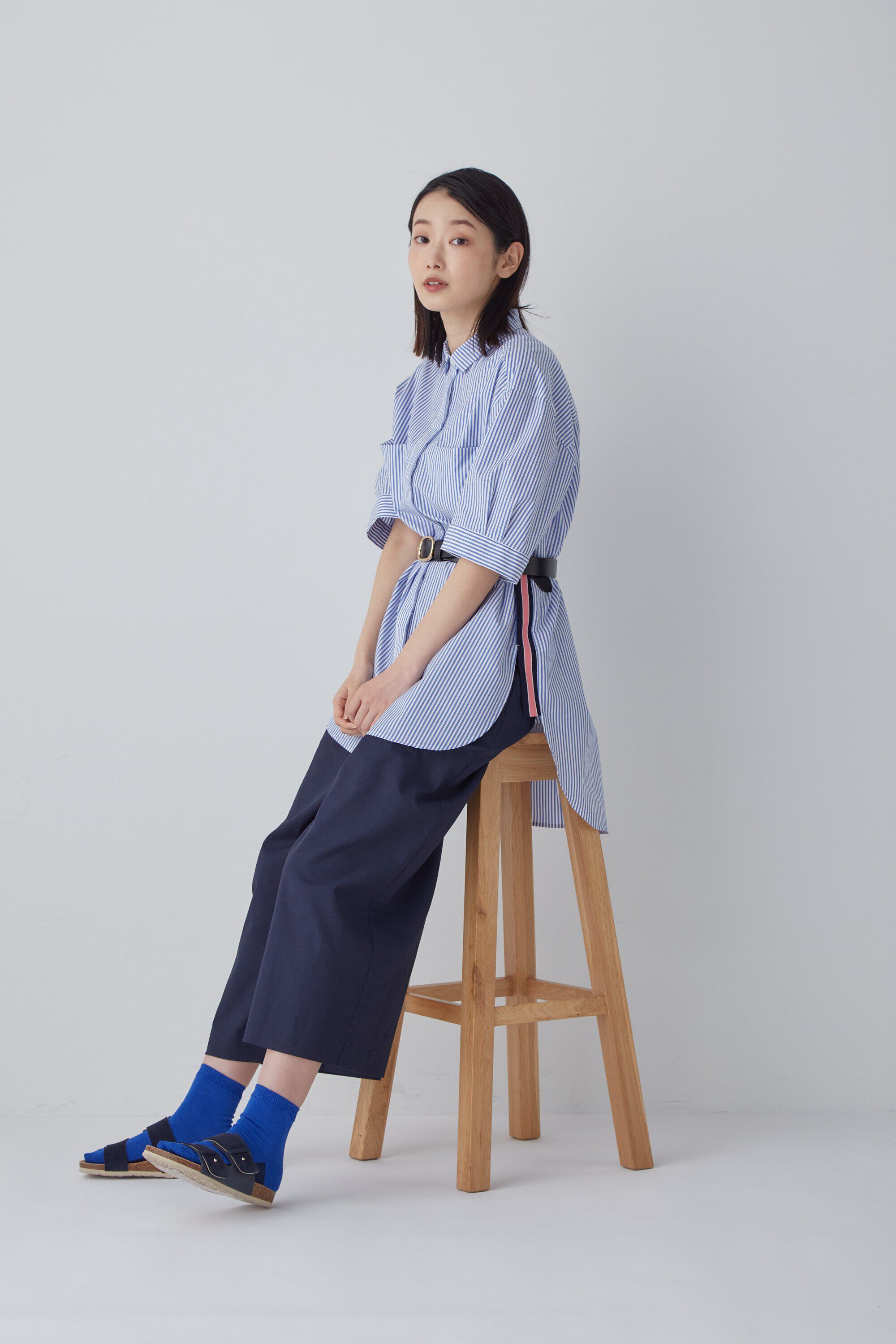  「◆スポーティストライプブラウス」|シャツ・ブラウス|