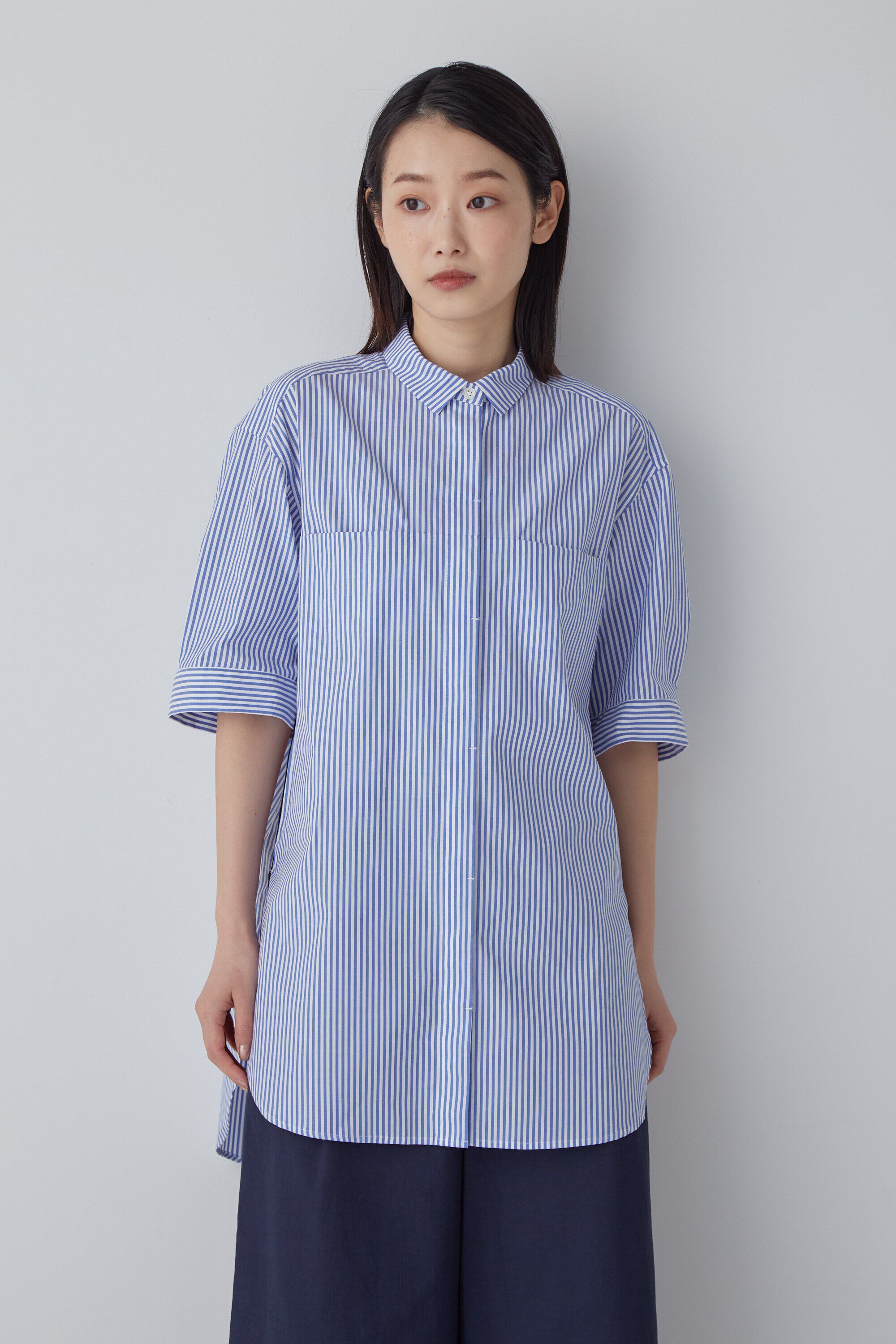  「◆スポーティストライプブラウス」|シャツ・ブラウス|