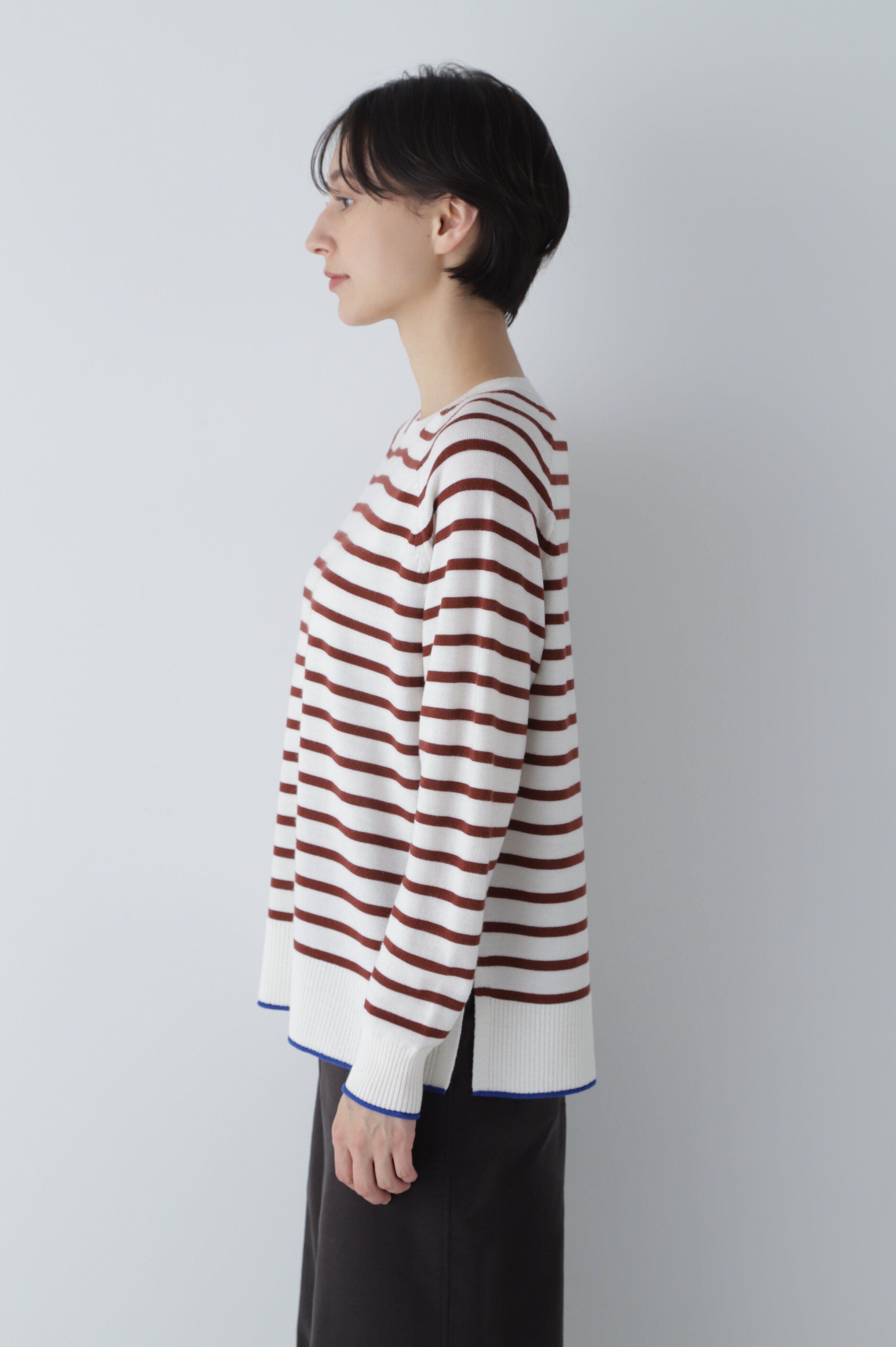  「◆梳毛ボーダーニット」|ニット・セーター|