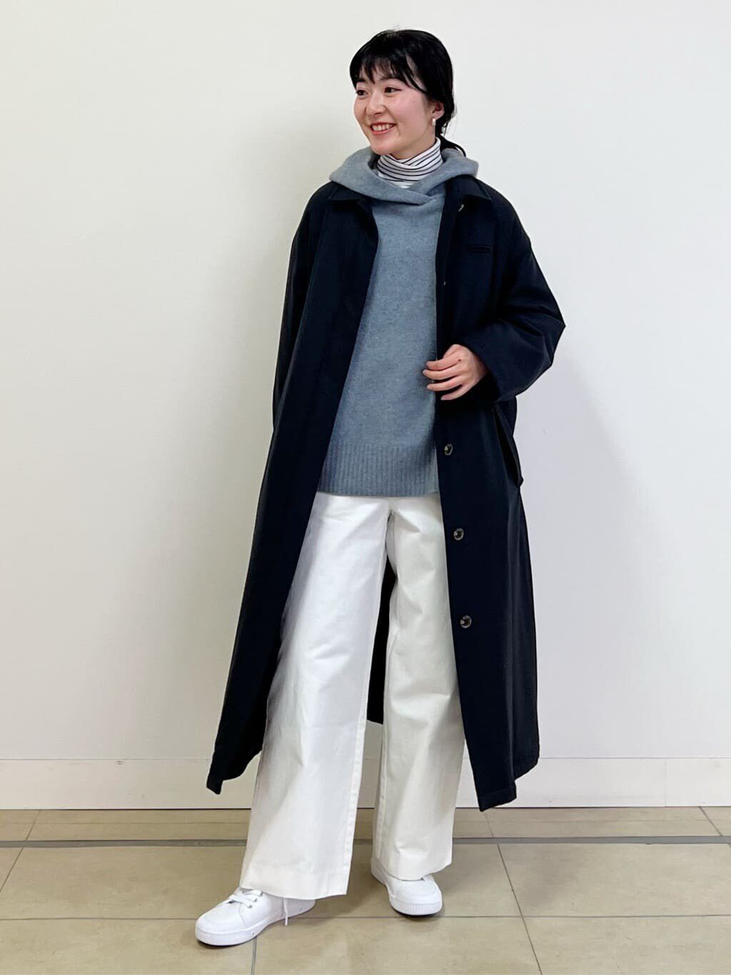  「フード付きニットベスト」|ニット・セーター|