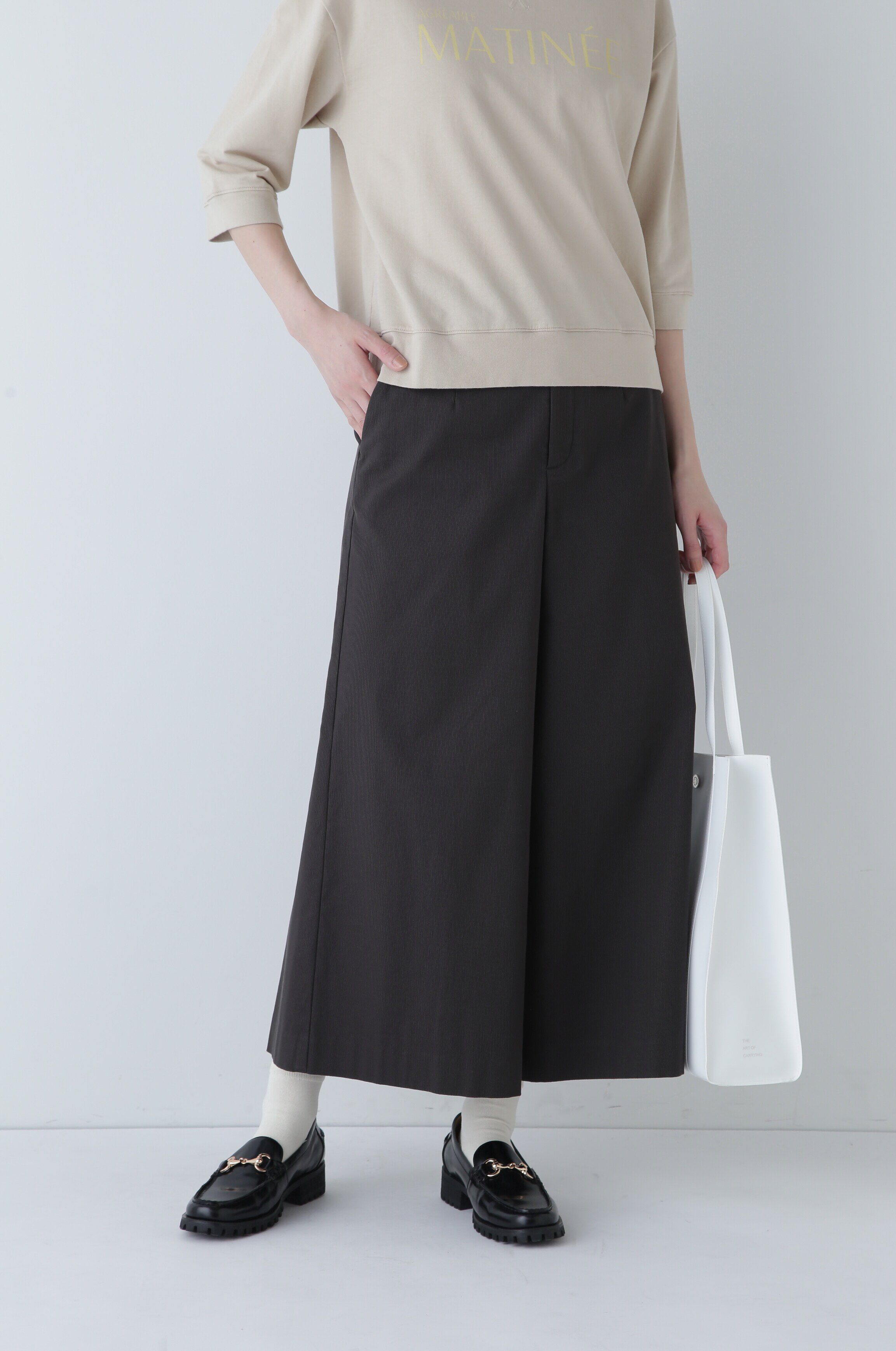  「◆コードストレッチガウチョパンツ」|その他|チャコール1