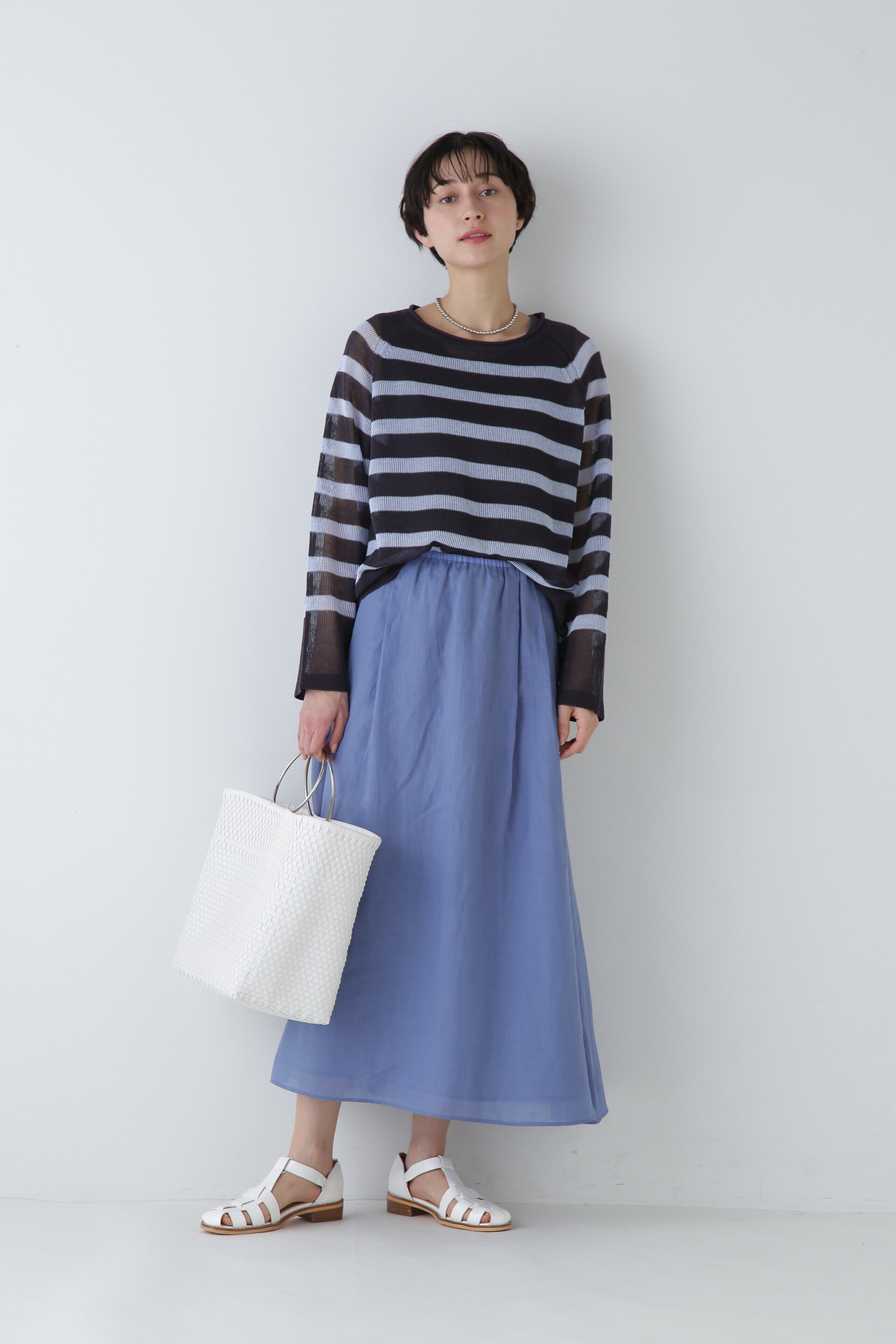  「◆ハイゲージギマボーダーニットプルオーバー」|ニット・セーター|