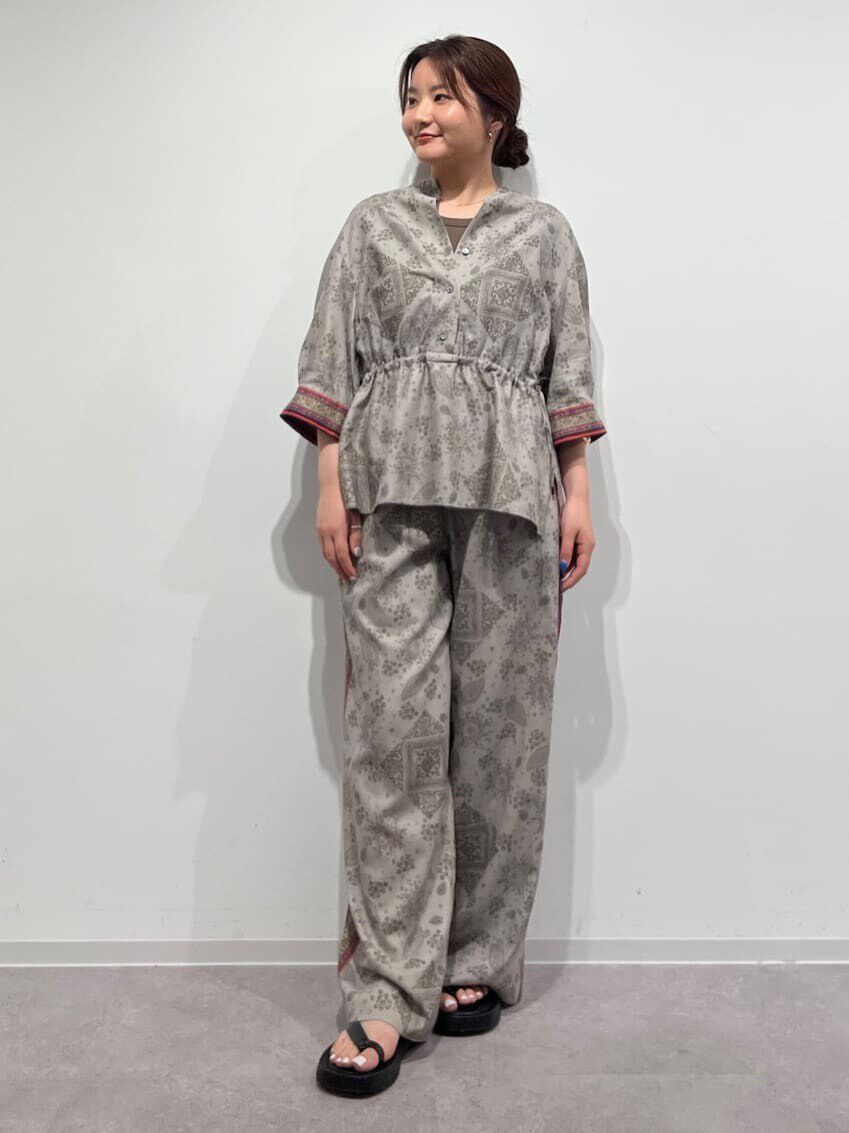  「◆モロッカンプリントウエストギャザーブラウス」|シャツ・ブラウス|